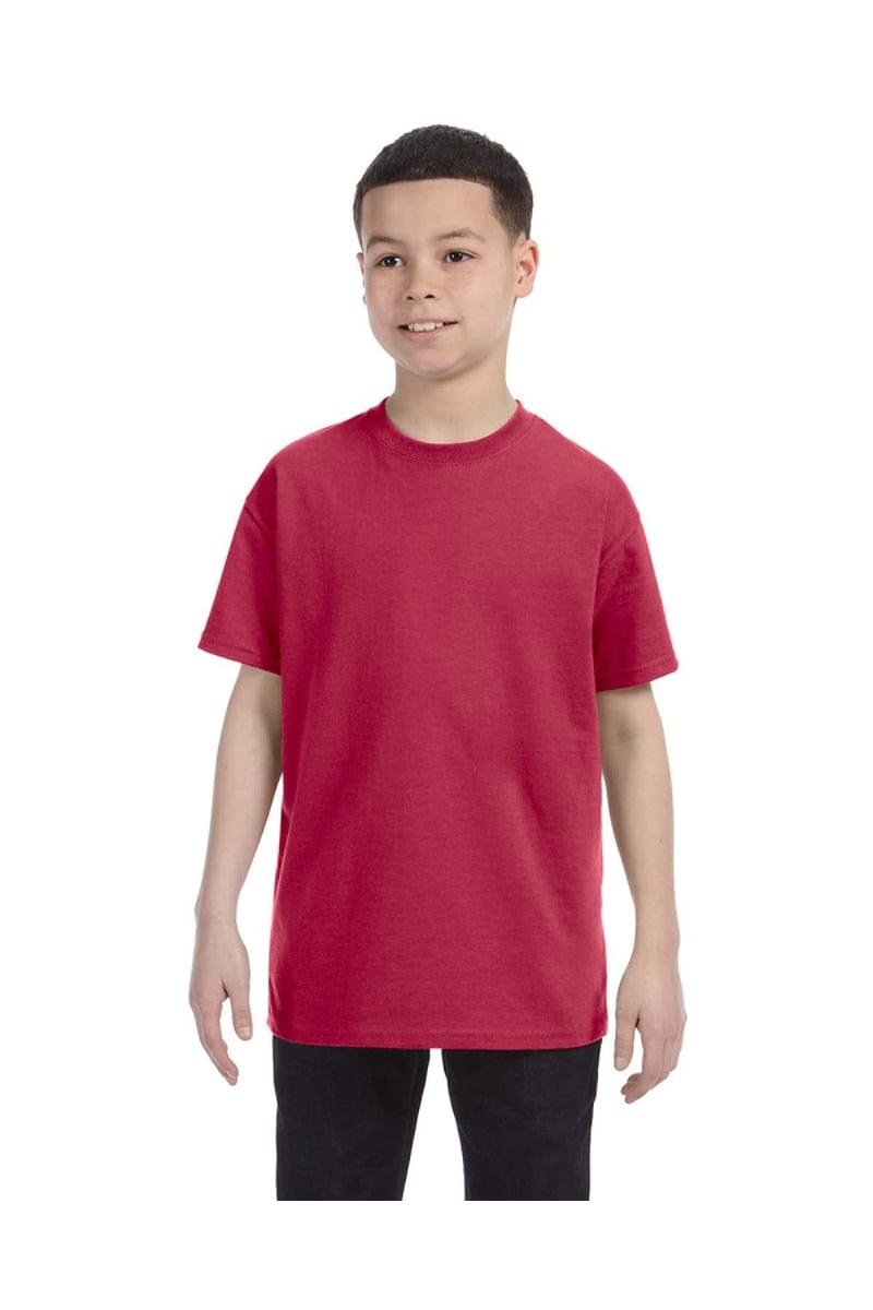 Jerzees 29B: Youth DRI-POWER ACTIVE T-Shirt in Vintage Hth Red