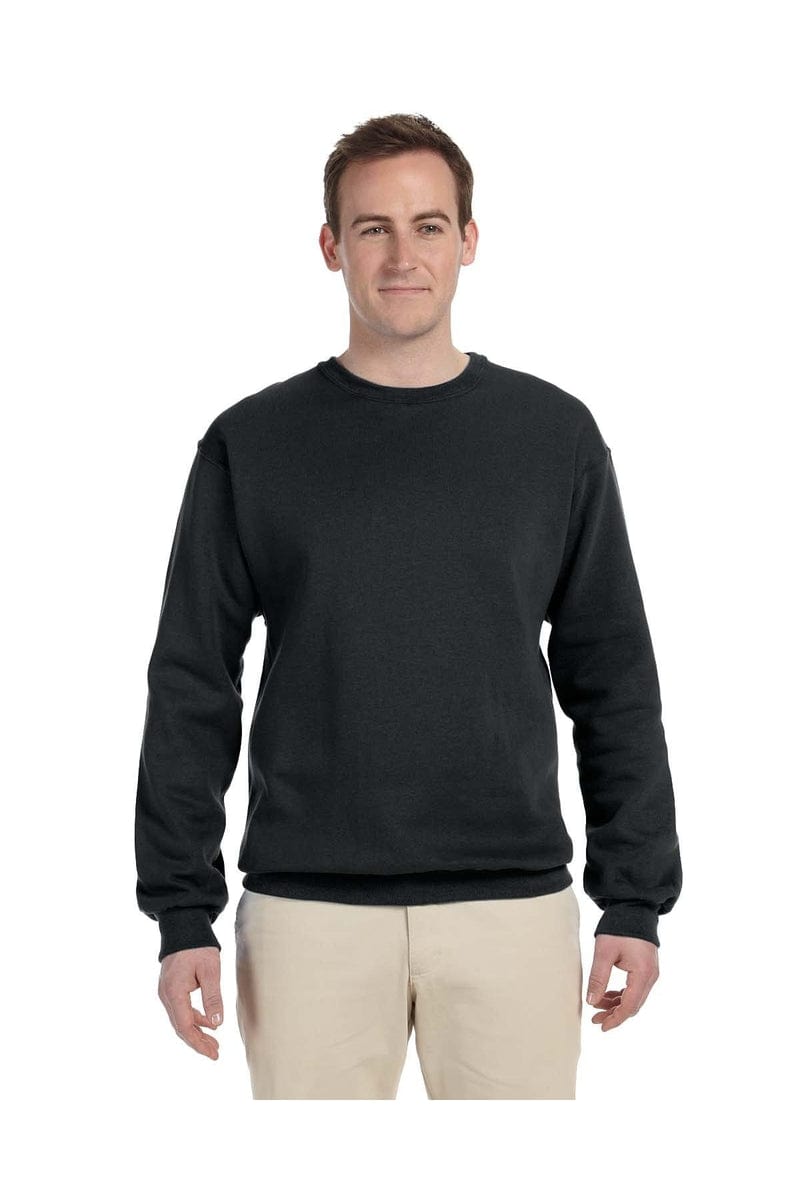 Jerzees 562: Adult 8 oz. NuBlend® Fleece Crew in Black