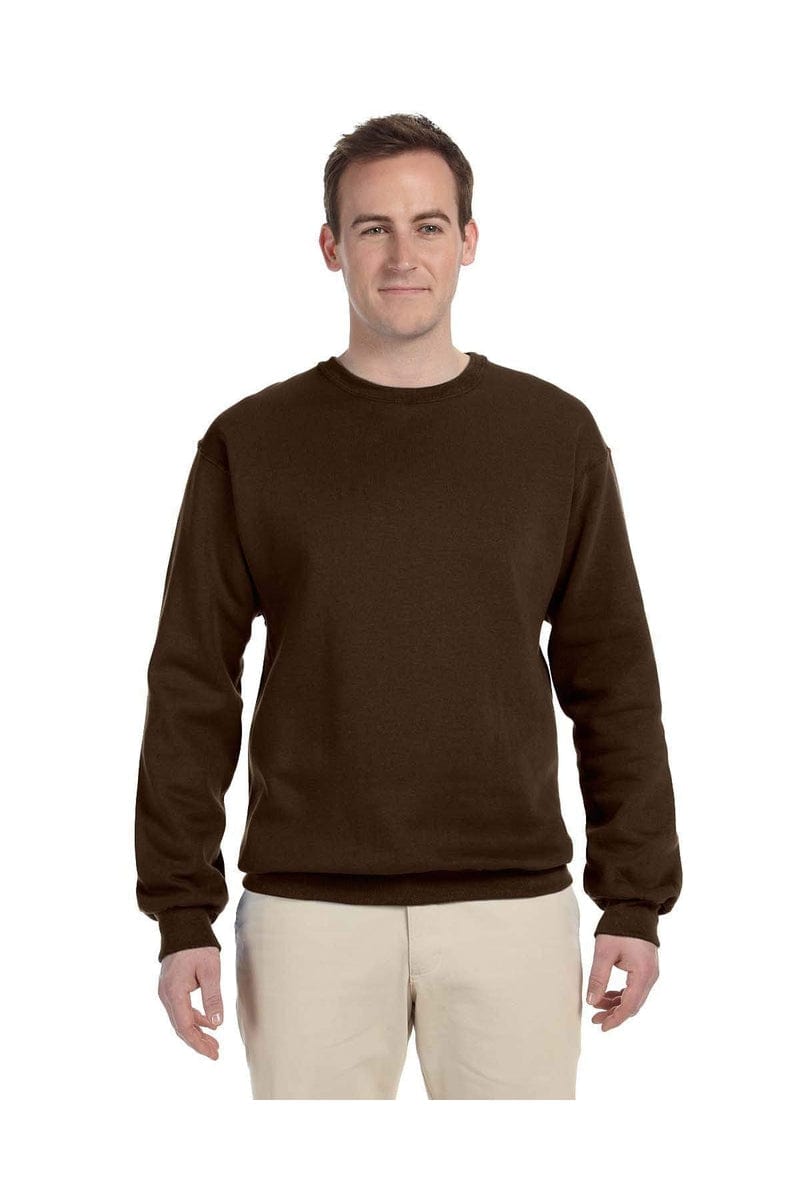 Jerzees 562: Adult 8 oz. NuBlend® Fleece Crew in Chocolate
