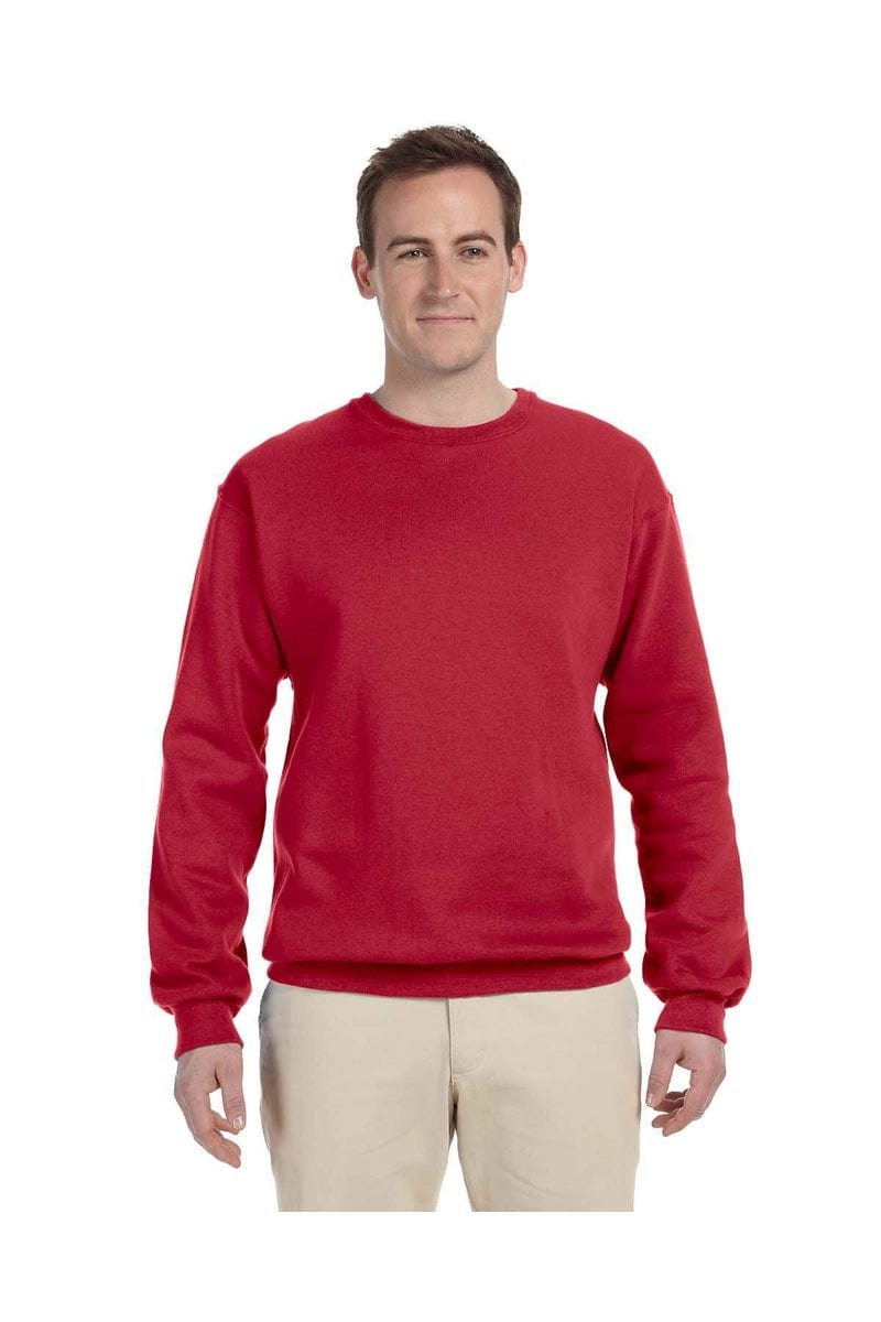 Jerzees 562: Adult 8 oz. NuBlend® Fleece Crew in True Red