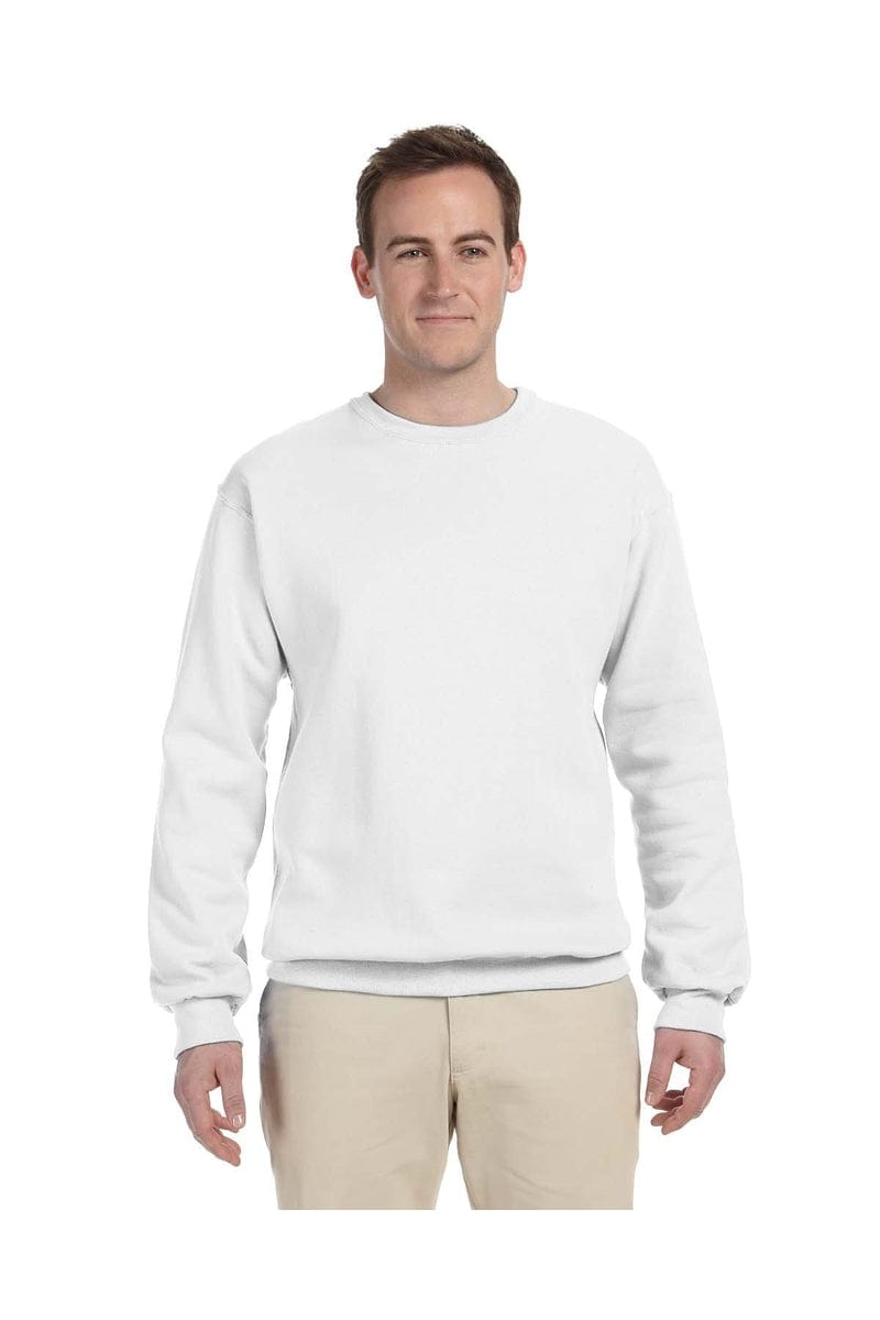 Jerzees 562: Adult 8 oz. NuBlend® Fleece Crew in White