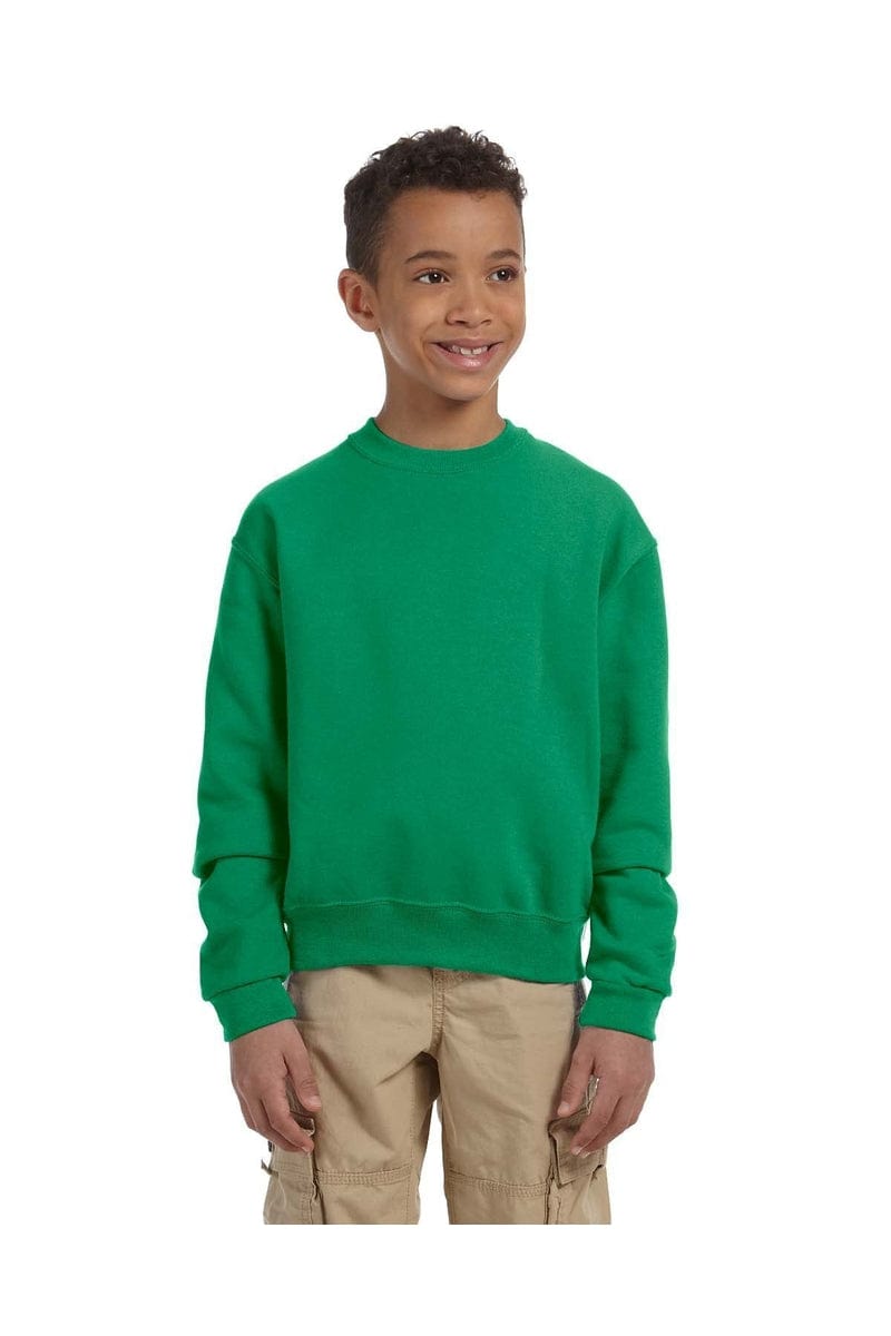 Jerzees 562B Youth 8 oz. NuBlend(r) Fleece Crew in Kelly