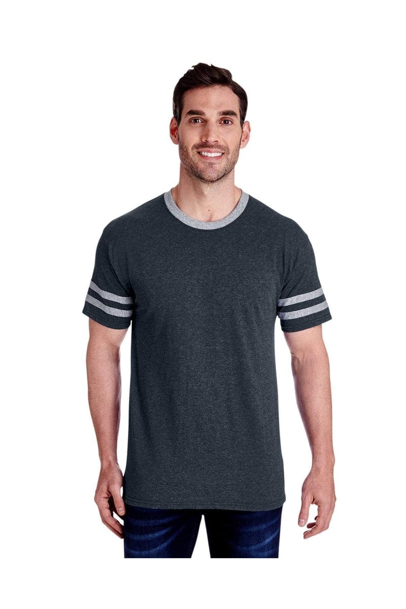 Jerzees 602MR: Adult 4.5 oz. TRI-BLEND Varsity Ringer T-Shirt