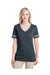 Jerzees 602WVR: Ladies' 4.5 oz. TRI-BLEND Varsity V-Neck T-Shirt