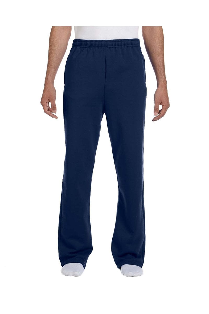 Jerzees 974MP Adult 8 oz. NuBlend(r) Open-Bottom Fleece Sweatpants in J Navy