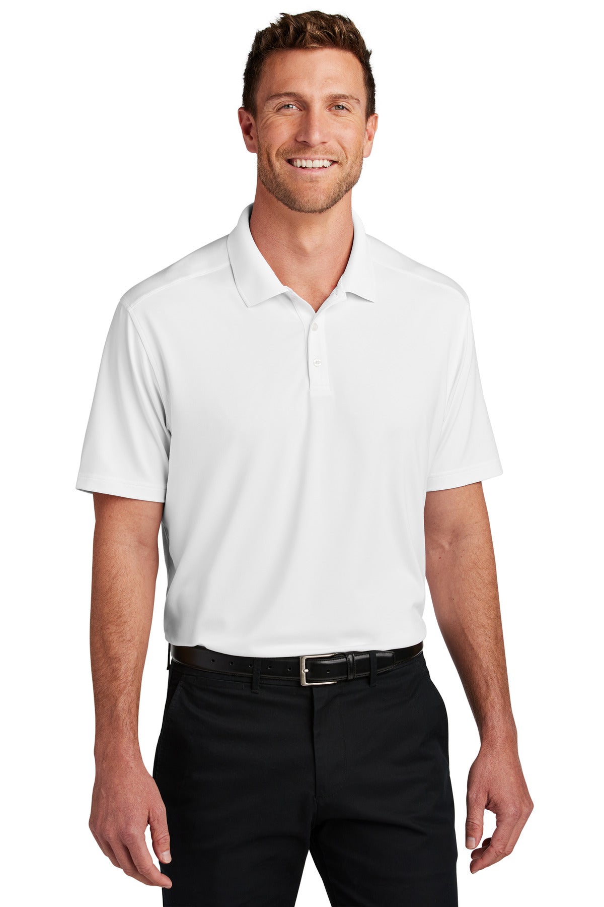 Port Authority K683: City Stretch Flat Knit Polo