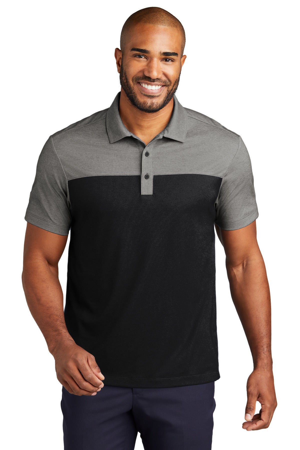Port Authority K831: Fine Pique Blend Blocked Polo