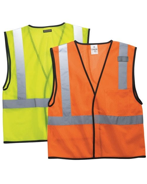 Kishigo 1193-1194-Unisex Economy Single Pocket Hook-and-Loop Mesh Vest in 