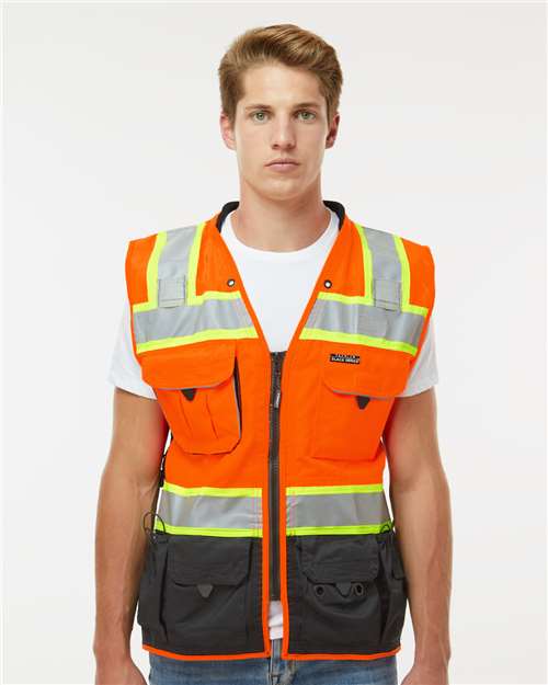 Kishigo S5002-5003 Unisex Premium Black Series Surveyors Vest in 