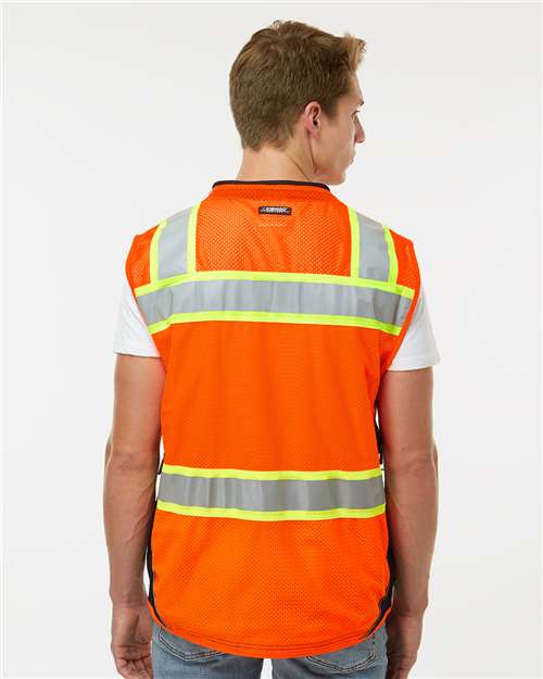 Kishigo S5002-5003 Unisex Premium Black Series Surveyors Vest in 