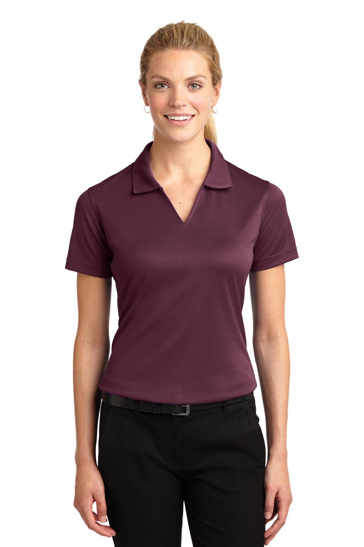 Sport-Tek L469: Ladies Dri-Mesh V-Neck Polo