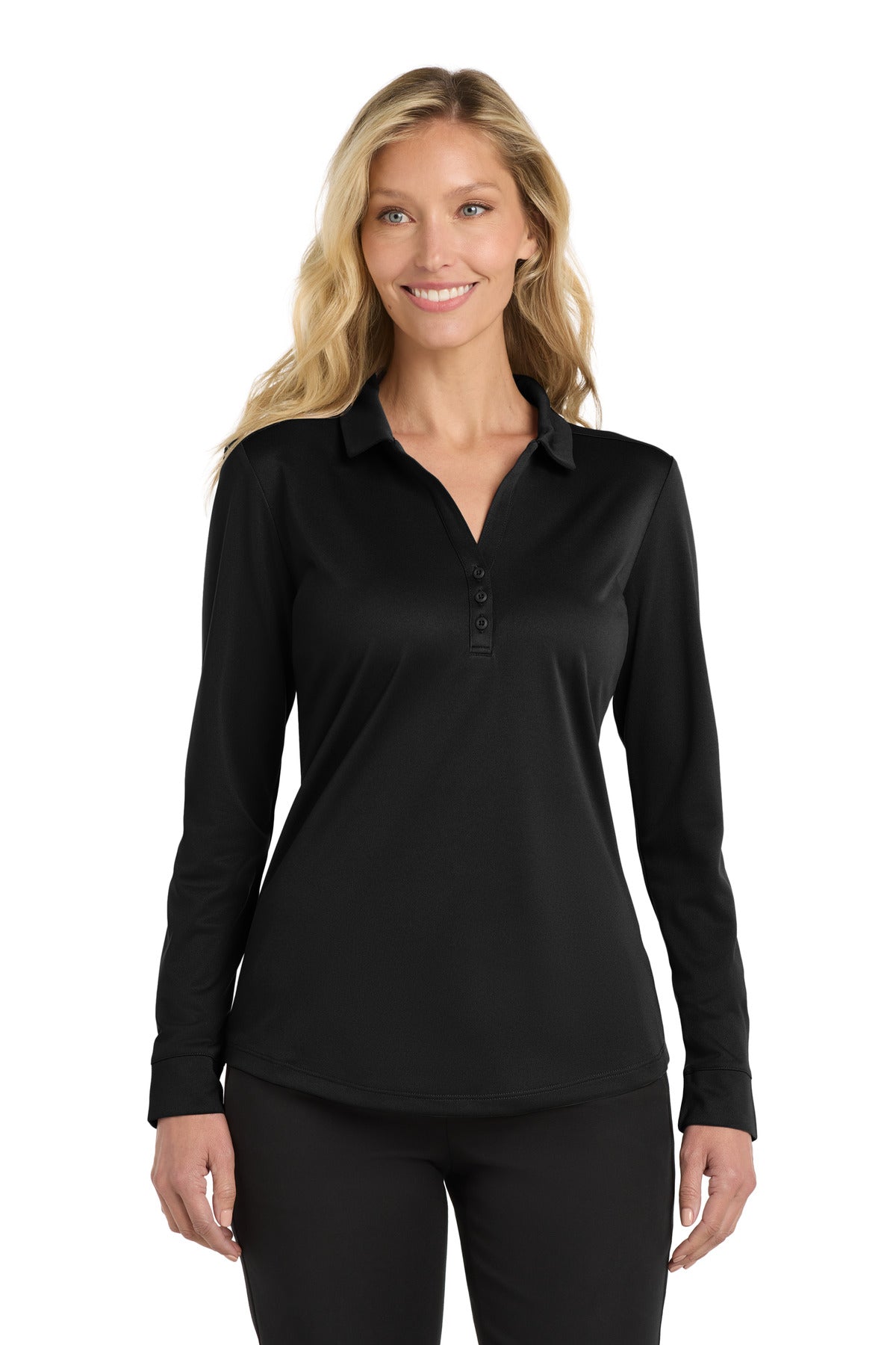 Port Authority  ®  Ladies Silk Touch  ™   Performance Long Sleeve Polo. L540LS