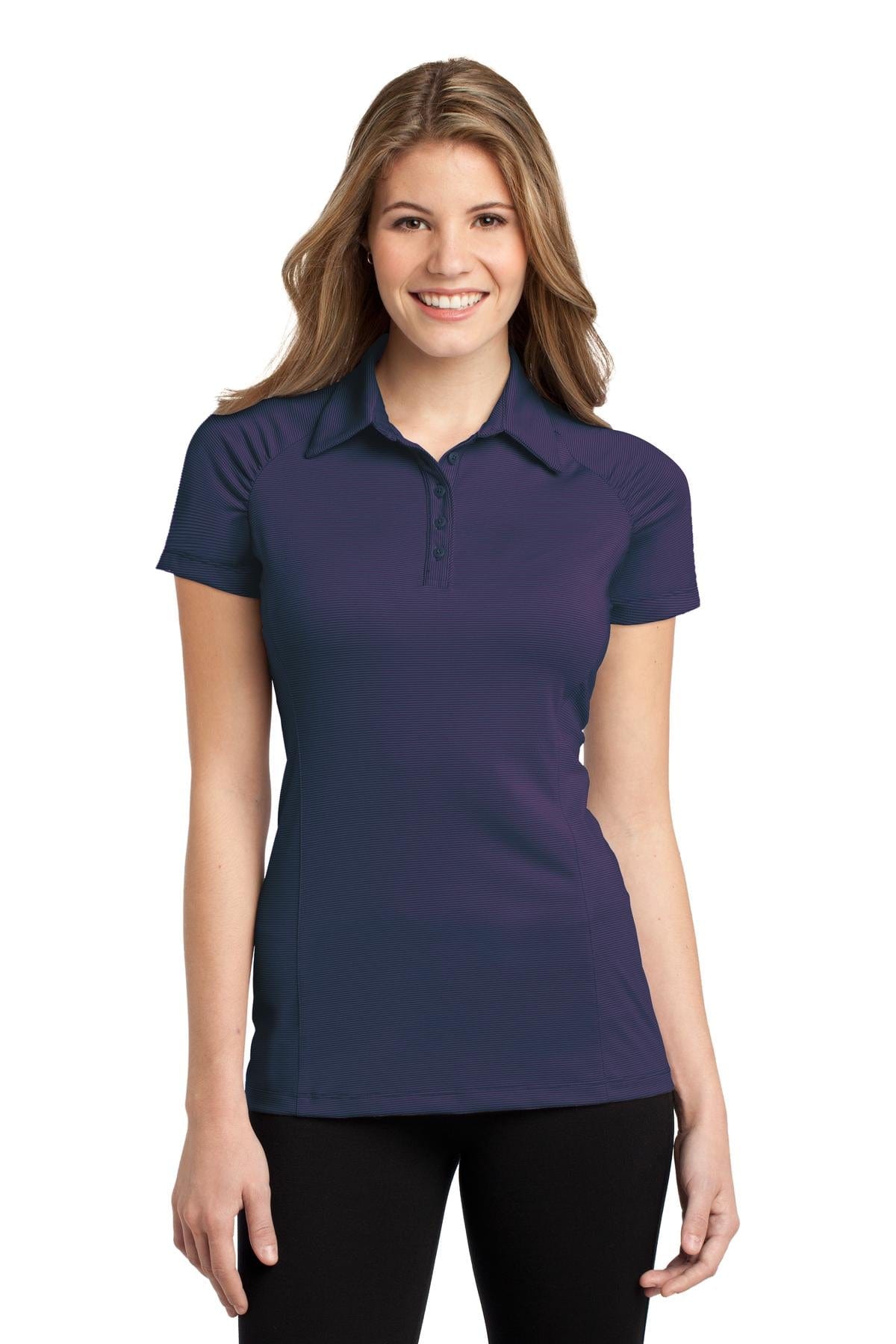 DISCONTINUED  Port Authority ®  Ladies Fine Stripe Performance Polo. L558