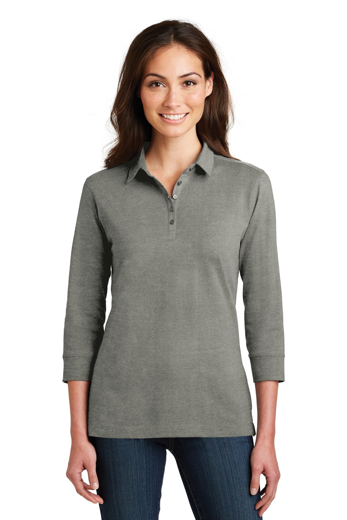 Port Authority ®  Ladies 3/4-Sleeve Meridian Cotton Blend Polo. L578