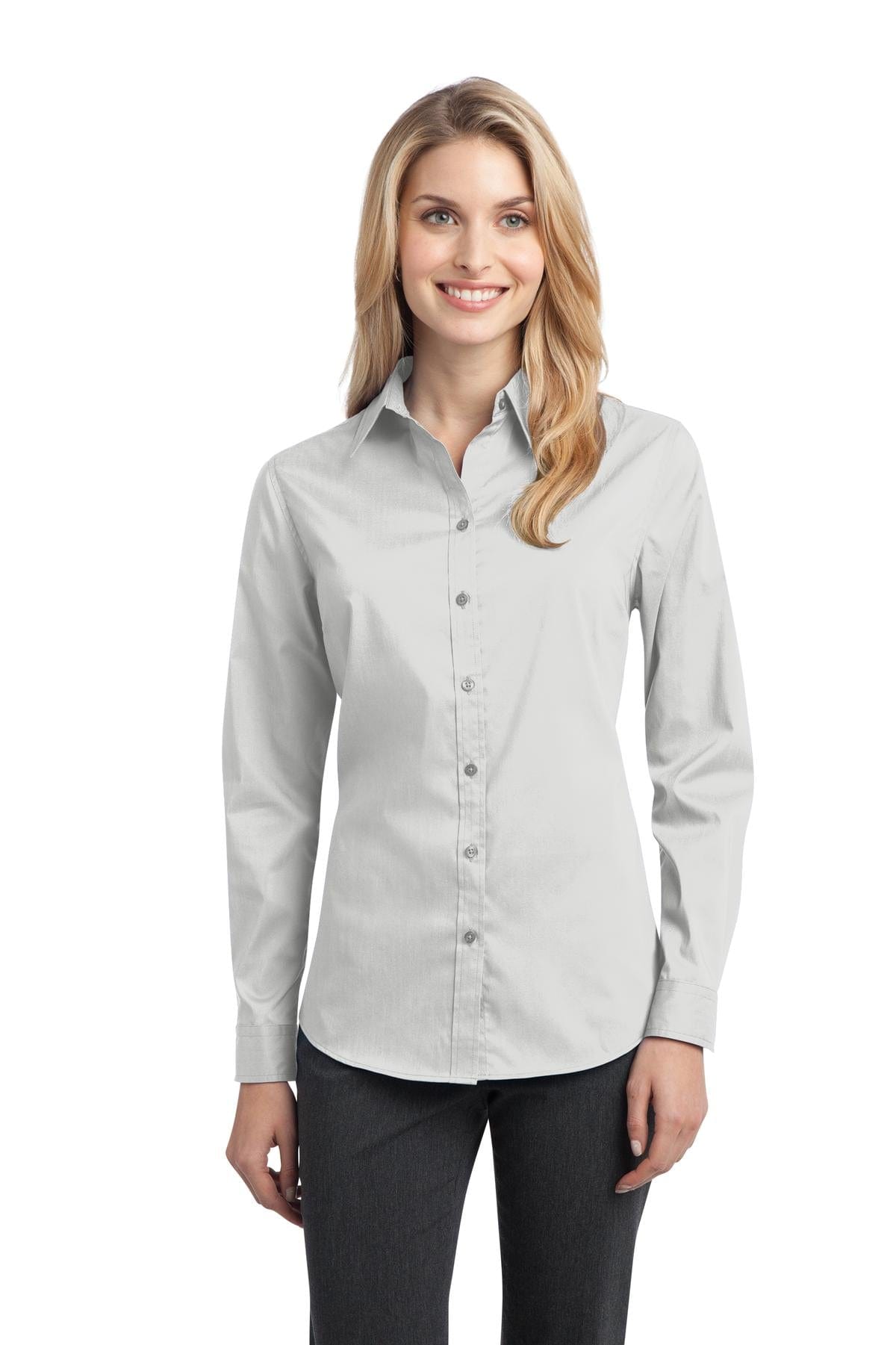 DISCONTINUED  Port Authority ®  Ladies Stretch Poplin Shirt. L646