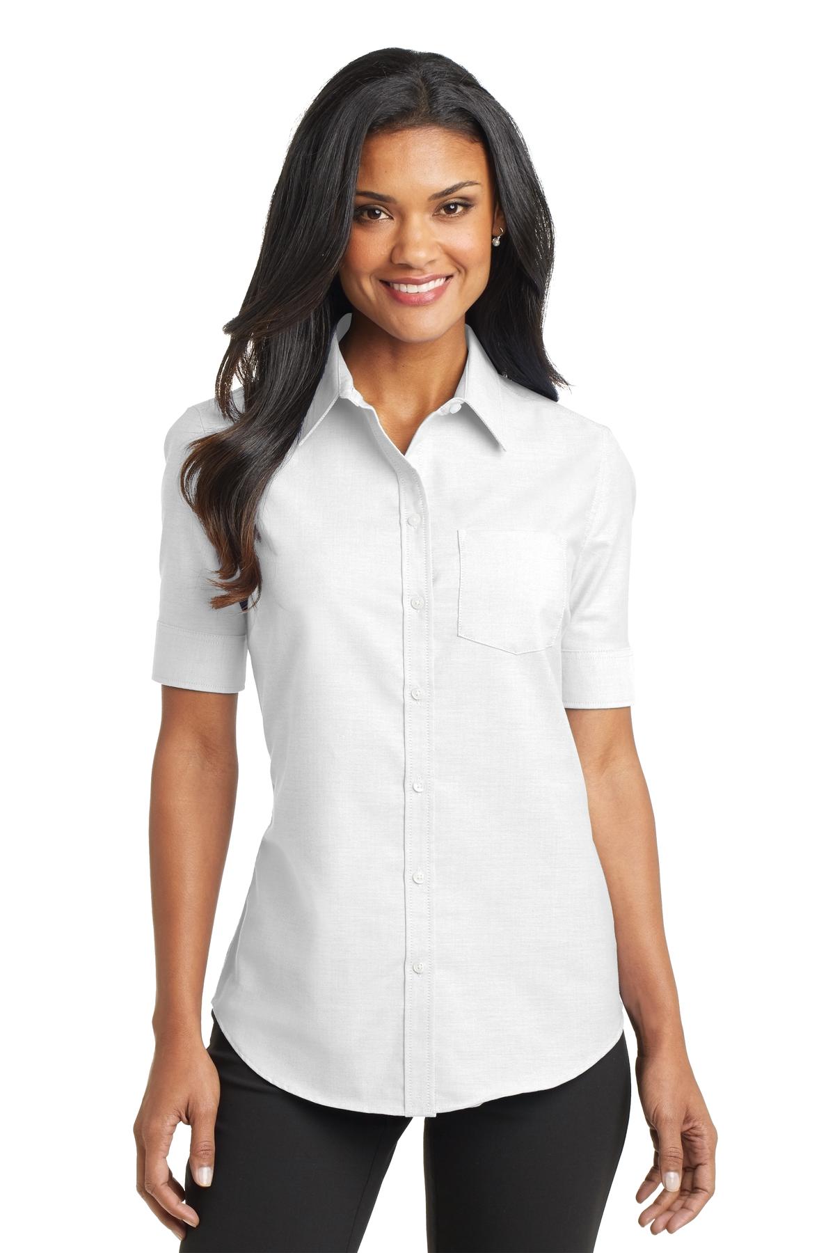 Port Authority ®  Ladies Short Sleeve SuperPro ™  Oxford Shirt. L659