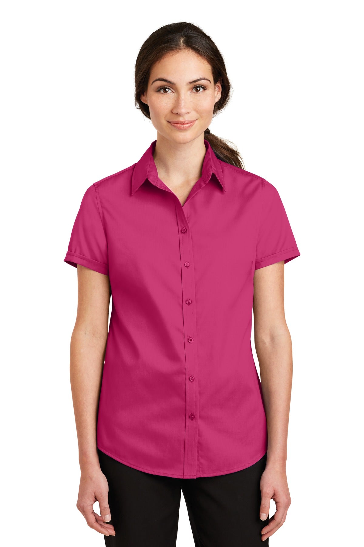 Port Authority ®  Ladies Short Sleeve SuperPro ™  Twill Shirt. L664