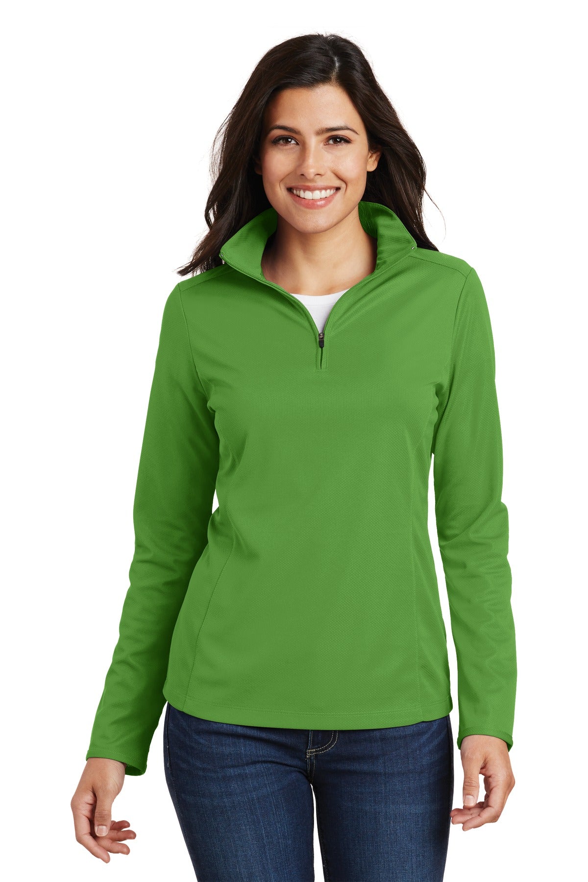 Port Authority ®  Ladies Pinpoint Mesh 1/2-Zip . L806