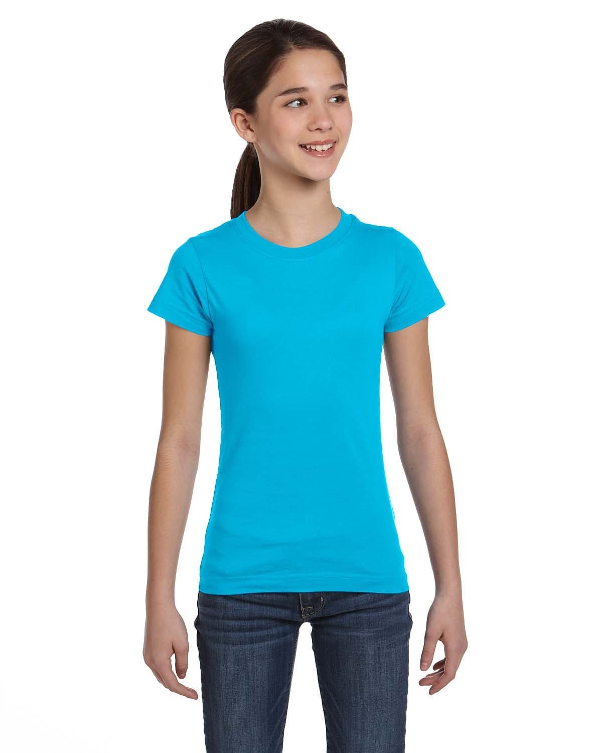 LAT T-Shirts XS / Aqua LAT 2616 Girls' Fine Jersey T-Shirt