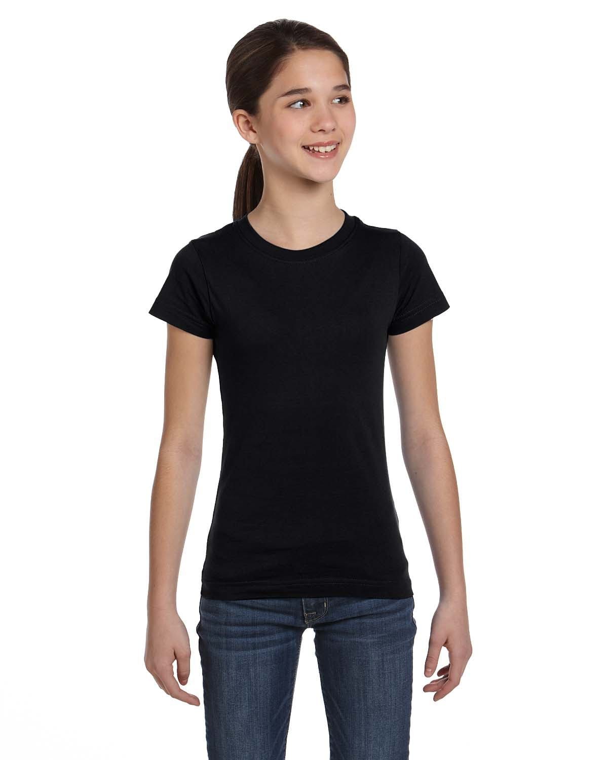 LAT T-Shirts XS / Black LAT 2616 Girls' Fine Jersey T-Shirt