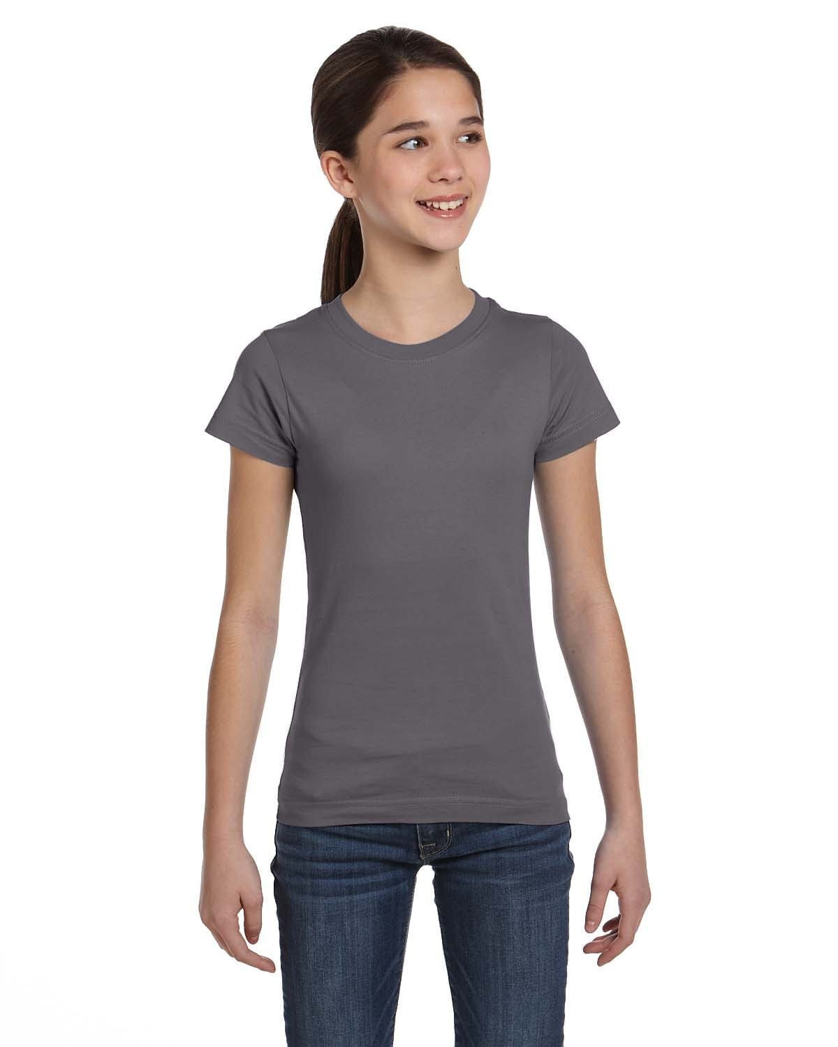 LAT T-Shirts XS / Charcoal LAT 2616 Girls' Fine Jersey T-Shirt
