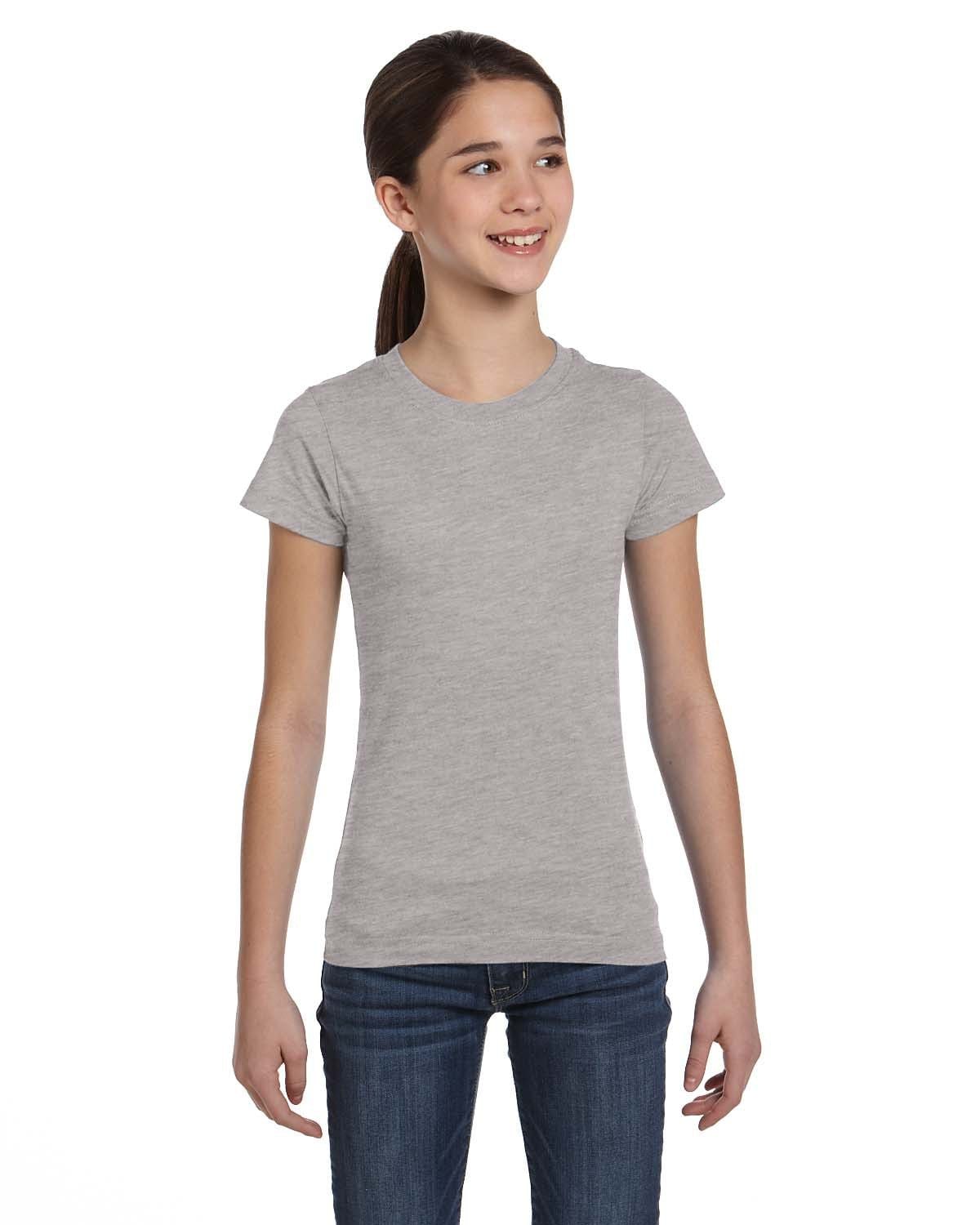 LAT T-Shirts XS / Heather LAT 2616 Girls' Fine Jersey T-Shirt