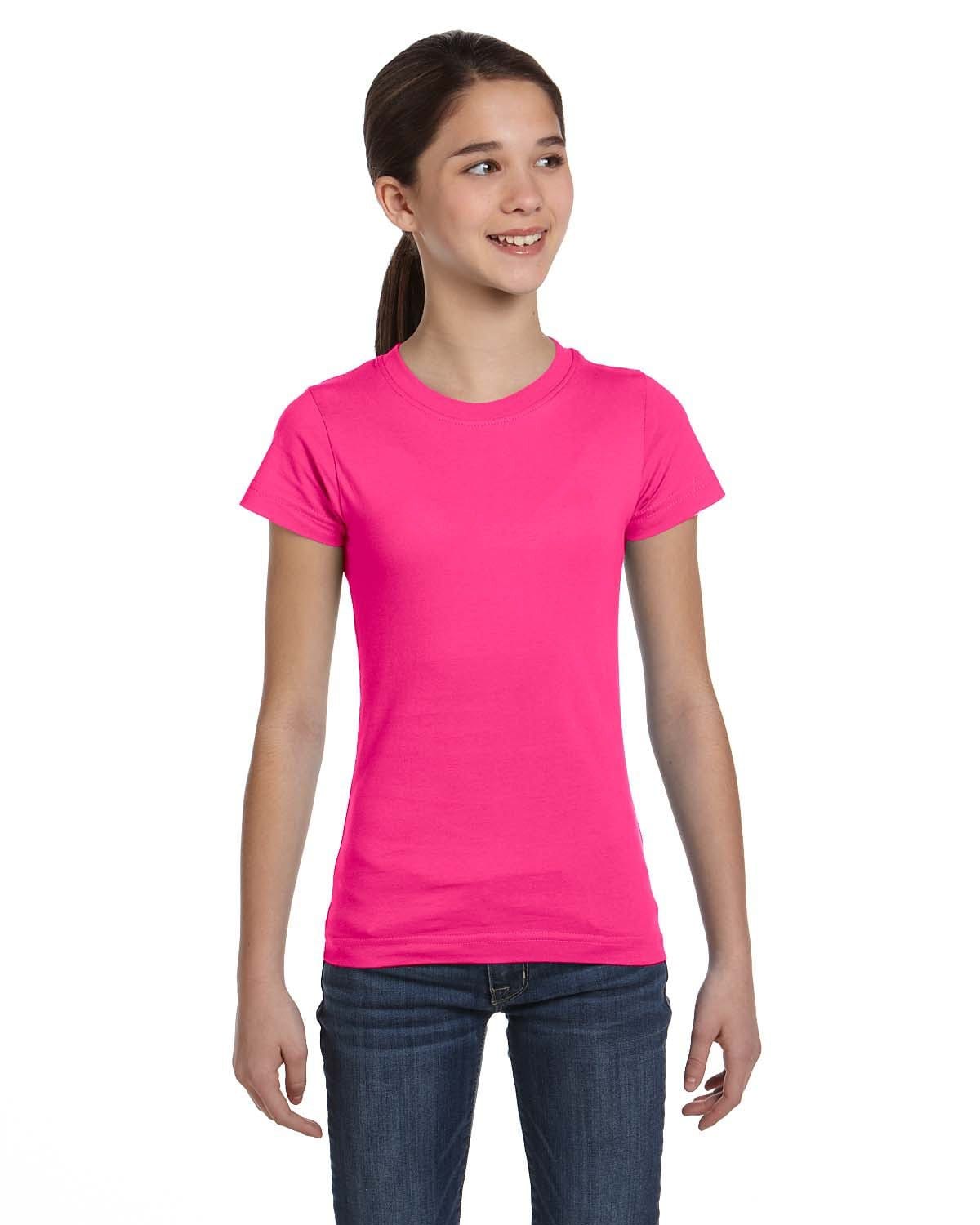 LAT T-Shirts XS / Hot Pink LAT 2616 Girls' Fine Jersey T-Shirt
