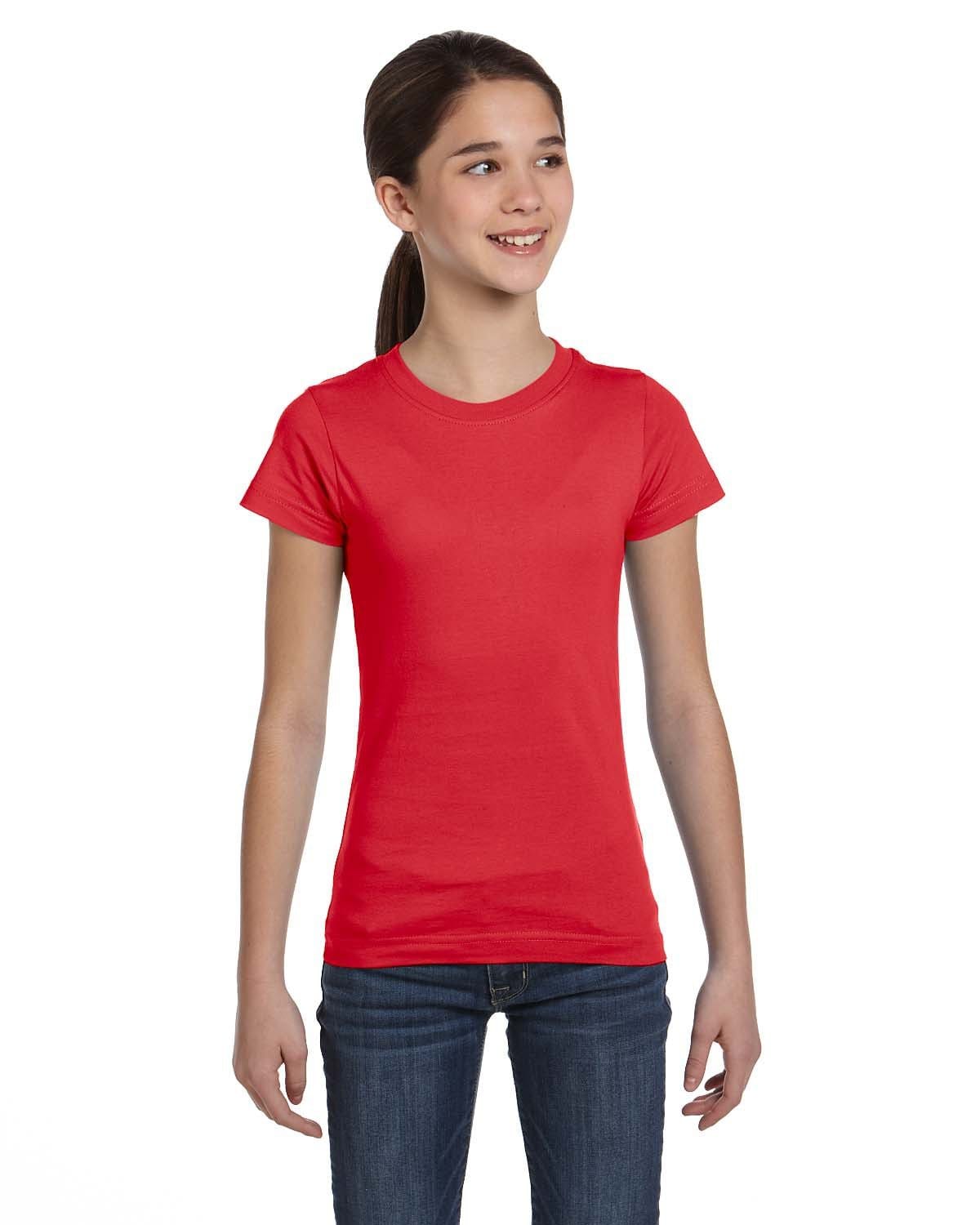 LAT T-Shirts XS / Red LAT 2616 Girls' Fine Jersey T-Shirt