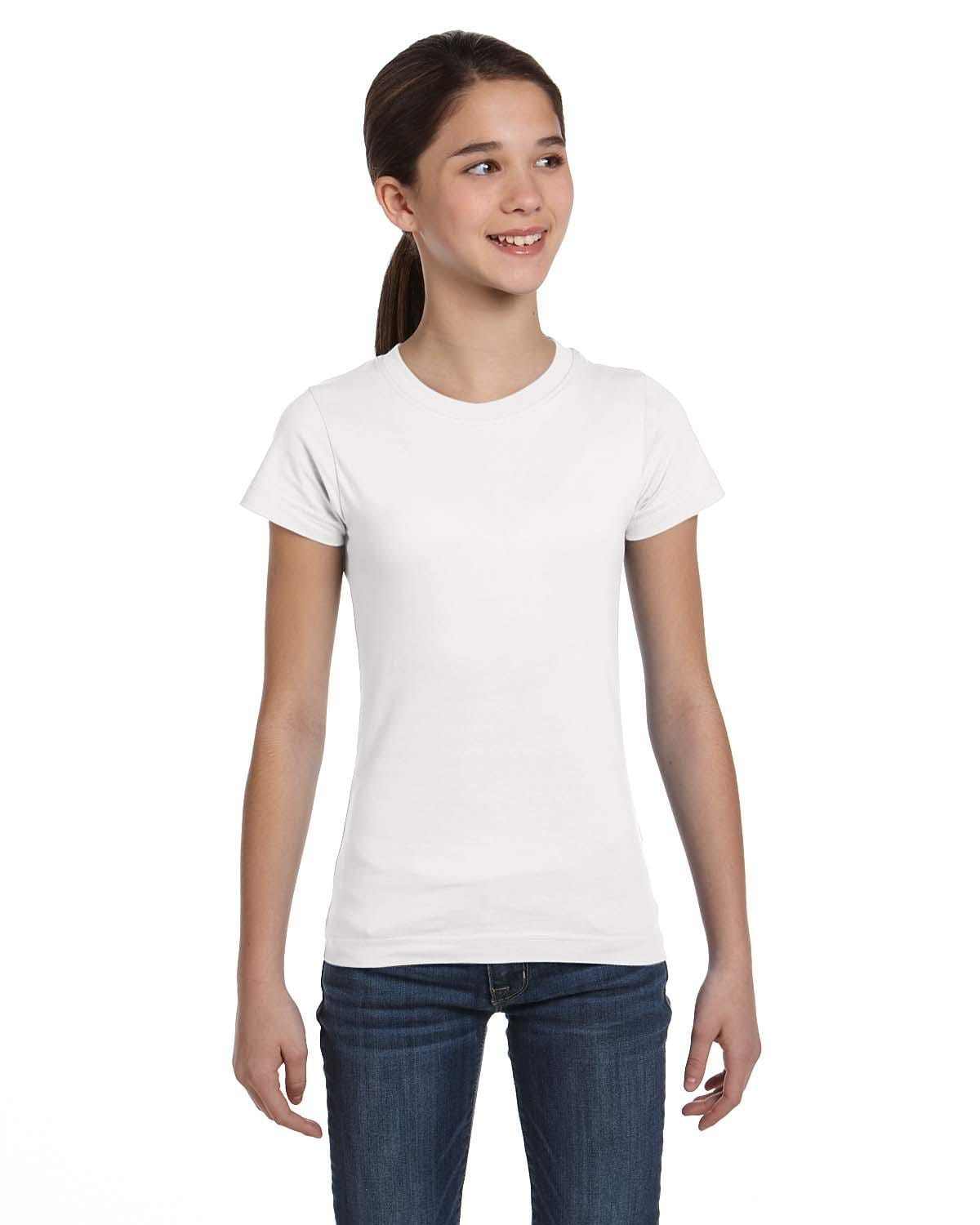 LAT T-Shirts XS / White LAT 2616 Girls' Fine Jersey T-Shirt