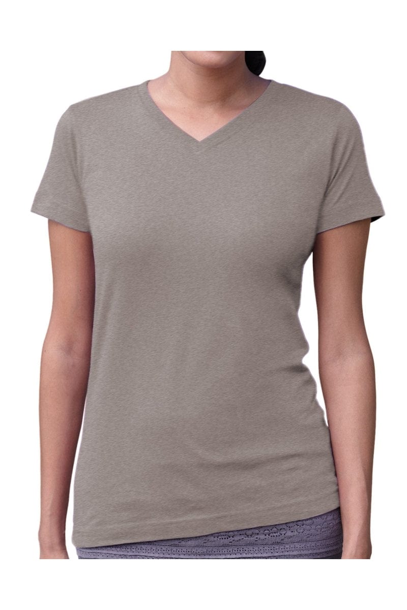 LAT 3507: Ladies' V-Neck Fine Jersey in 