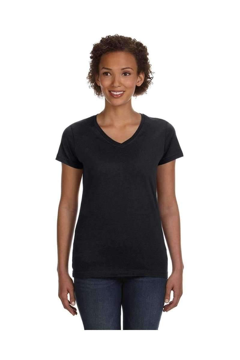 LAT 3507: Ladies' V-Neck Fine Jersey in 