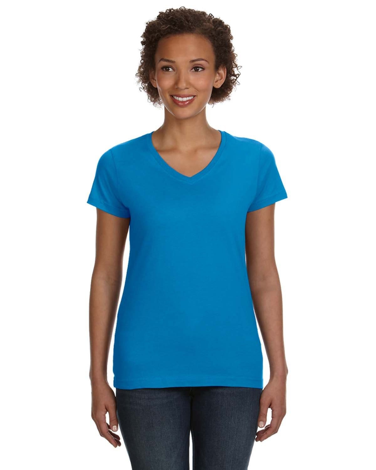 Lat T-Shirts XS / Cobalt LAT 3507 Ladies' V-Neck Fine Jersey