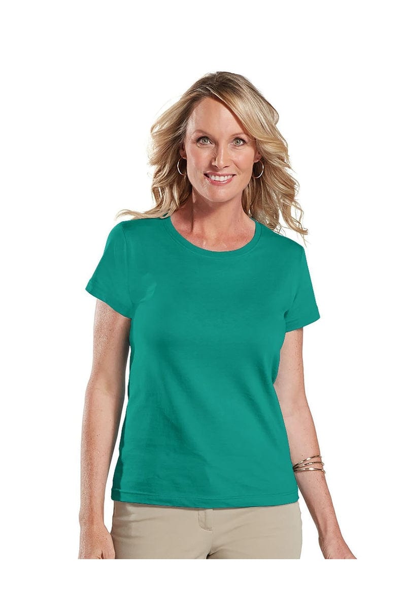 LAT 3516: Ladies' Fine Jersey T-Shirt, Traditional Colors in Jade