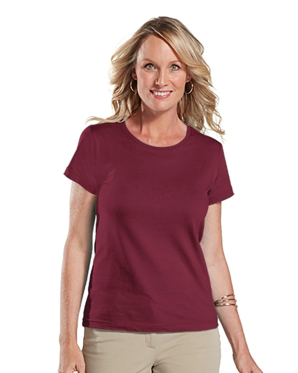 LAT T-Shirts XS / Maroon LAT 3516 Ladies' Fine Jersey T-Shirt, Traditional Colors