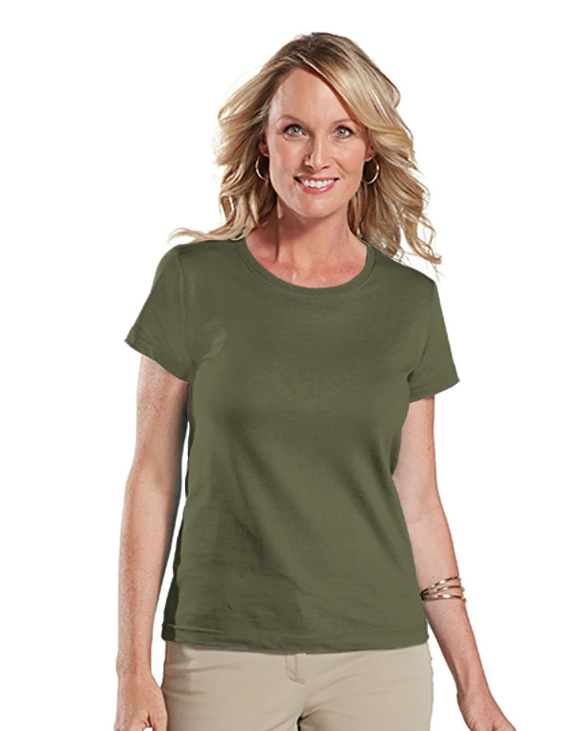 LAT T-Shirts XS / Military Green LAT 3516 Ladies' Fine Jersey T-Shirt, Traditional Colors