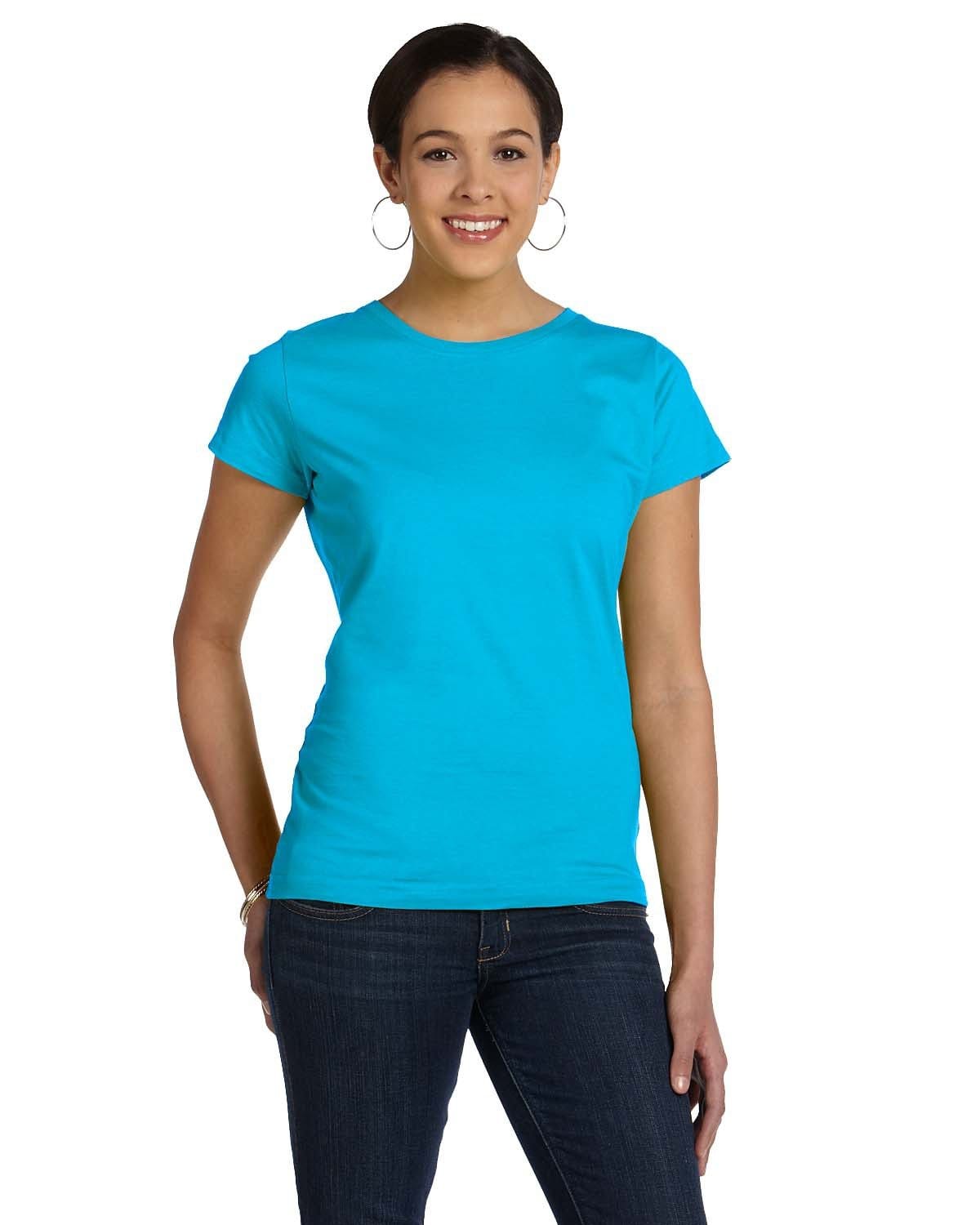 LAT 3516 Ladies' Fine Jersey in Aqua