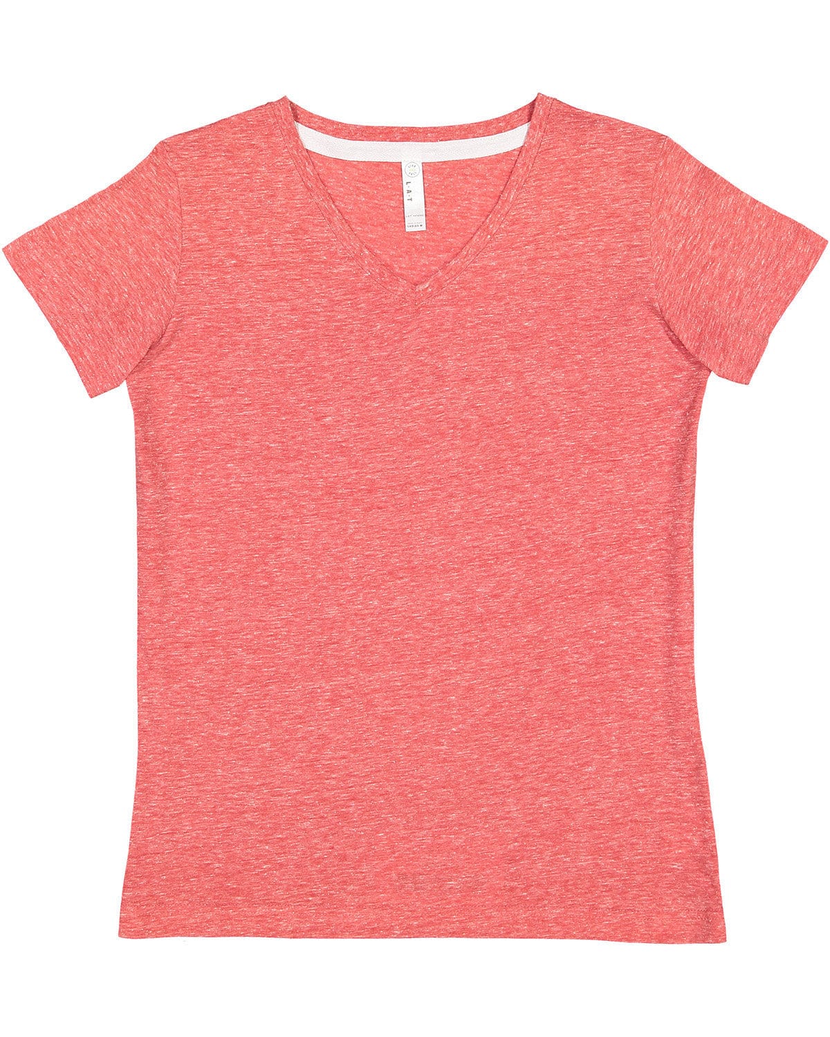 LAT 3591: Ladies' V-Neck Harborside Melange Jersey T-Shirt