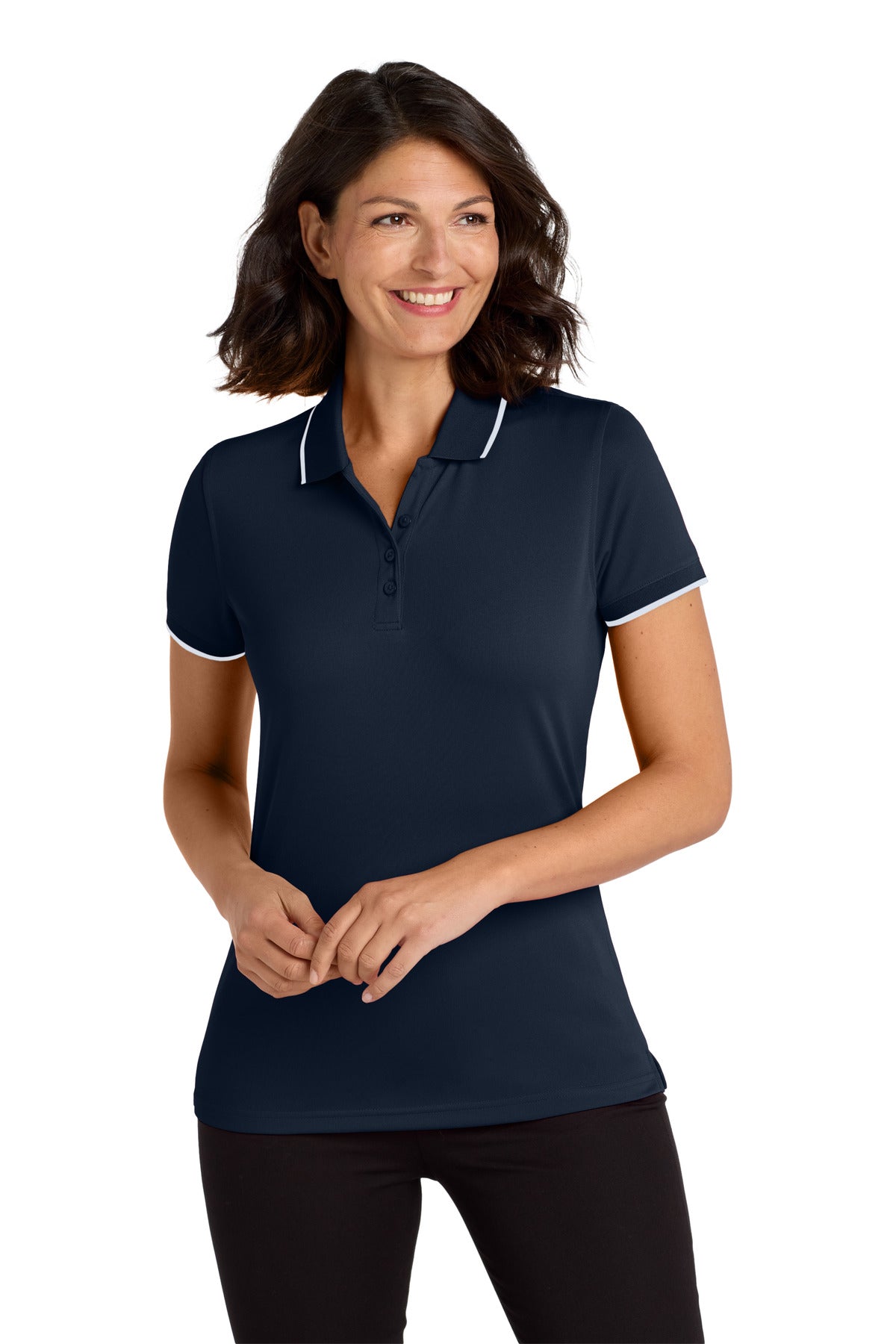 Port Authority ®  Ladies Dry Zone ®  UV Micro-Mesh Tipped Polo. LK111