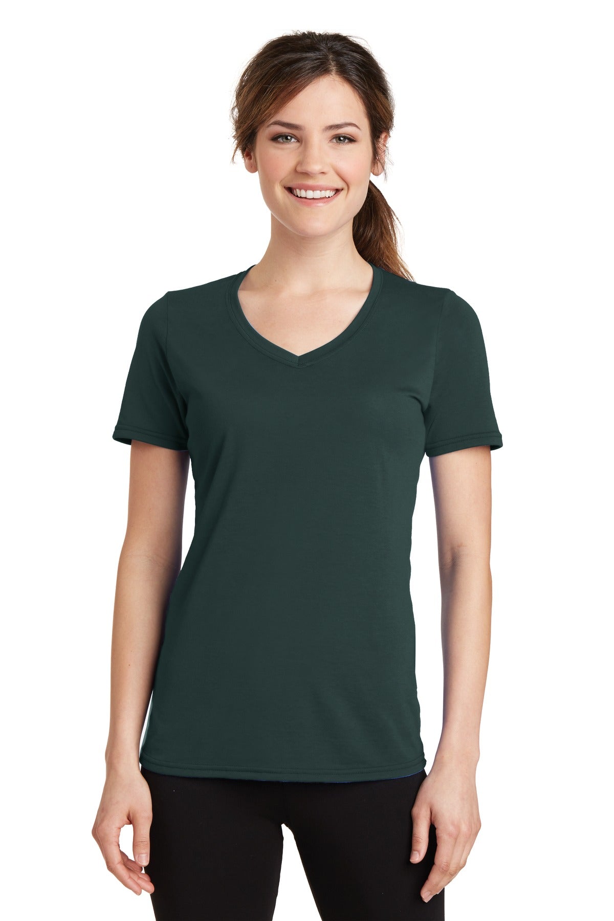 Port & Company ®  Ladies Performance Blend V-Neck Tee. LPC381V