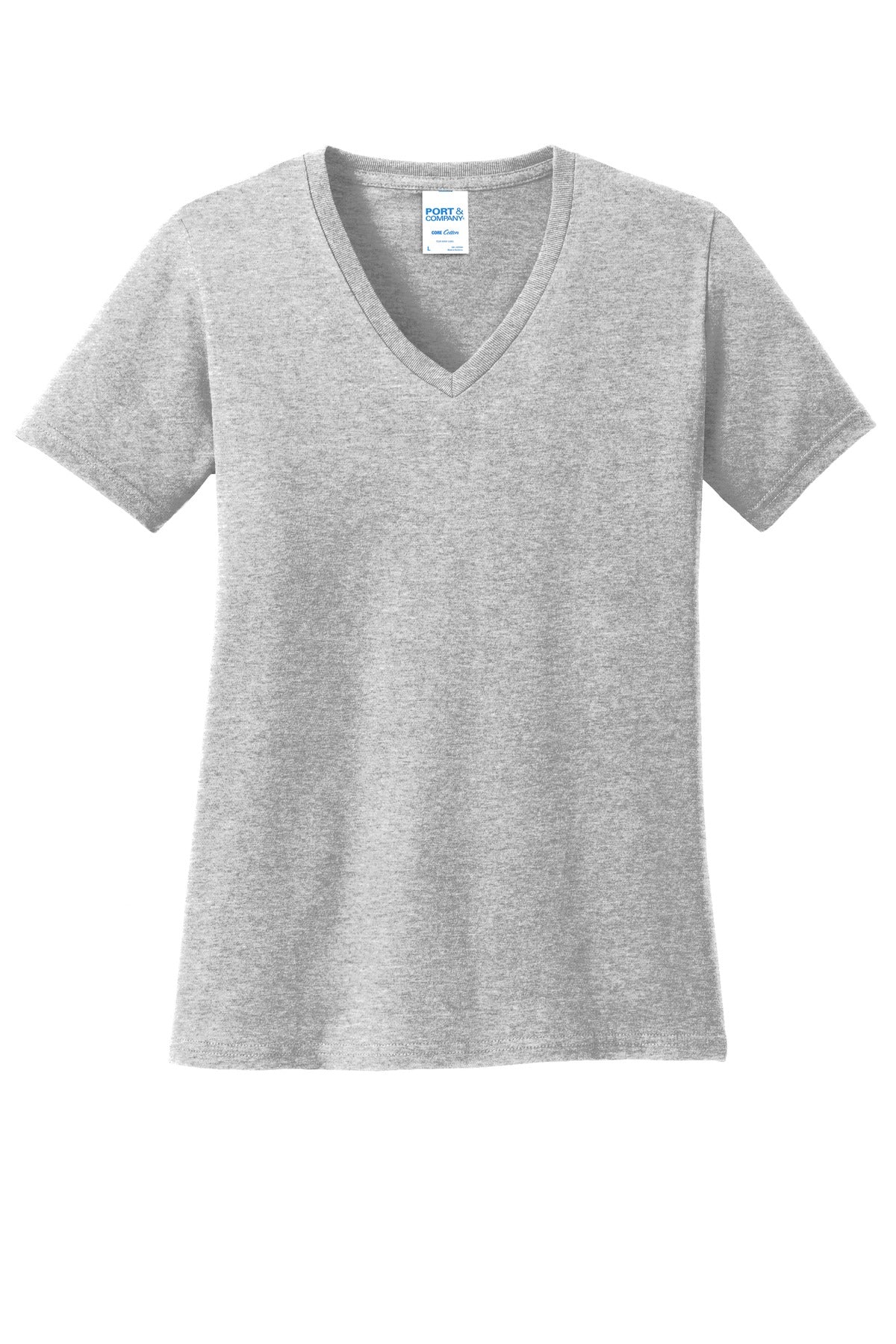 Port & Company ®  Ladies Core Cotton V-Neck Tee. LPC54V, Traditional Colors