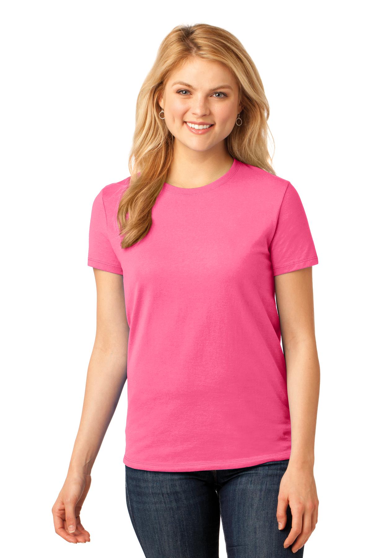 Port & Company ®  Ladies Core Cotton Tee. LPC54, Traditional Colors