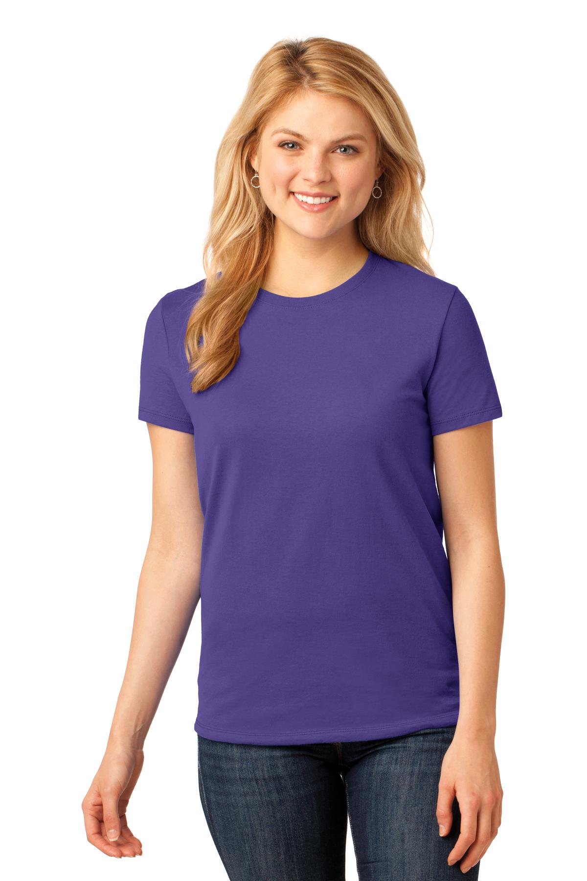 Port & Company ®  Ladies Core Cotton Tee. LPC54, Traditional Colors