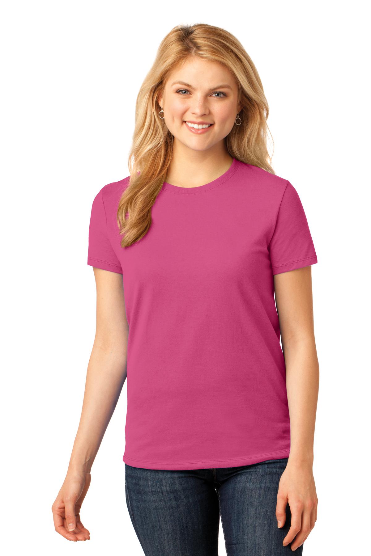 Port & Company ®  Ladies Core Cotton Tee. LPC54, Traditional Colors
