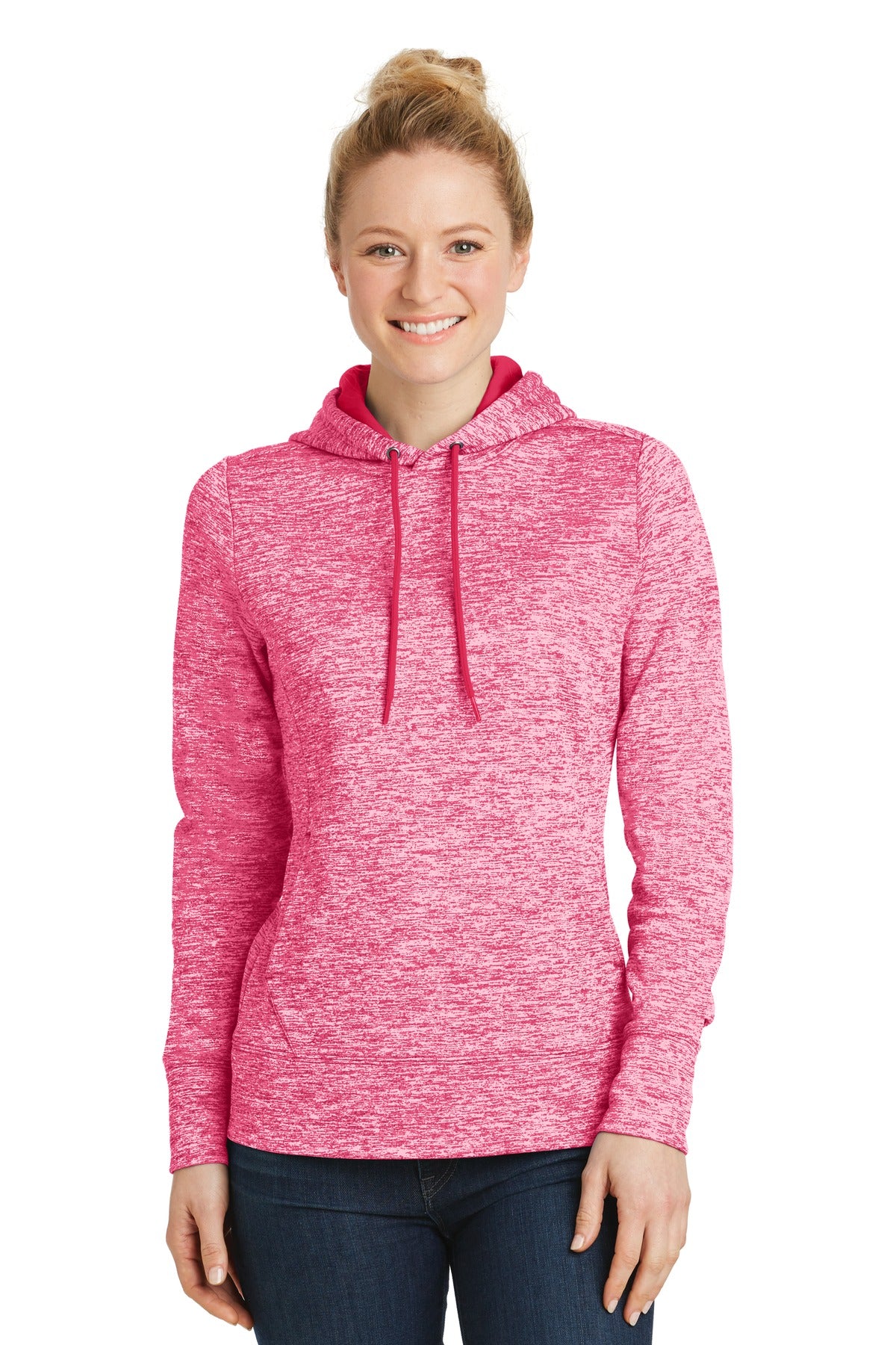 Sport-Tek LST225: Ladies PosiCharge Electric Heather Fleece Hooded Pullover