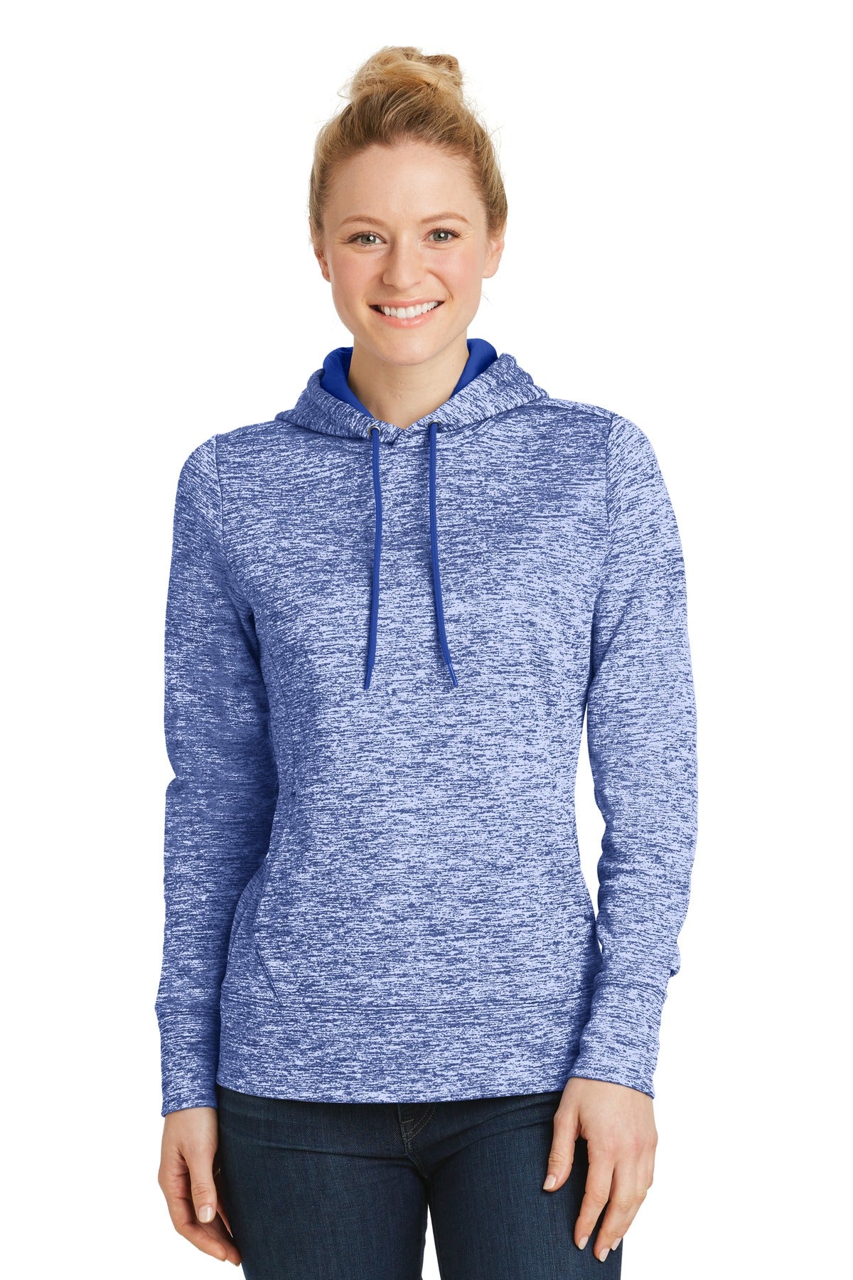 Sport-Tek LST225: Ladies PosiCharge Electric Heather Fleece Hooded Pullover
