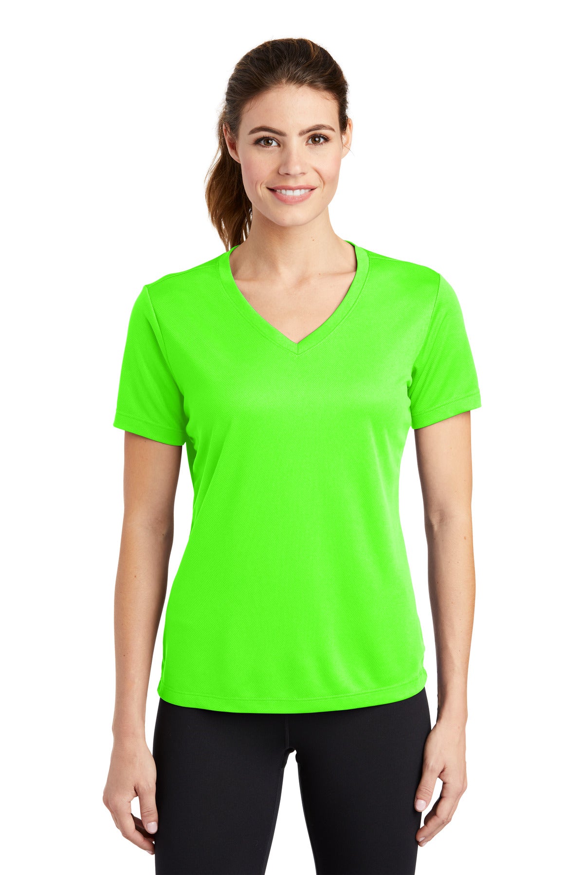 Sport-Tek LST340: Ladies PosiCharge RacerMesh V-Neck Tee