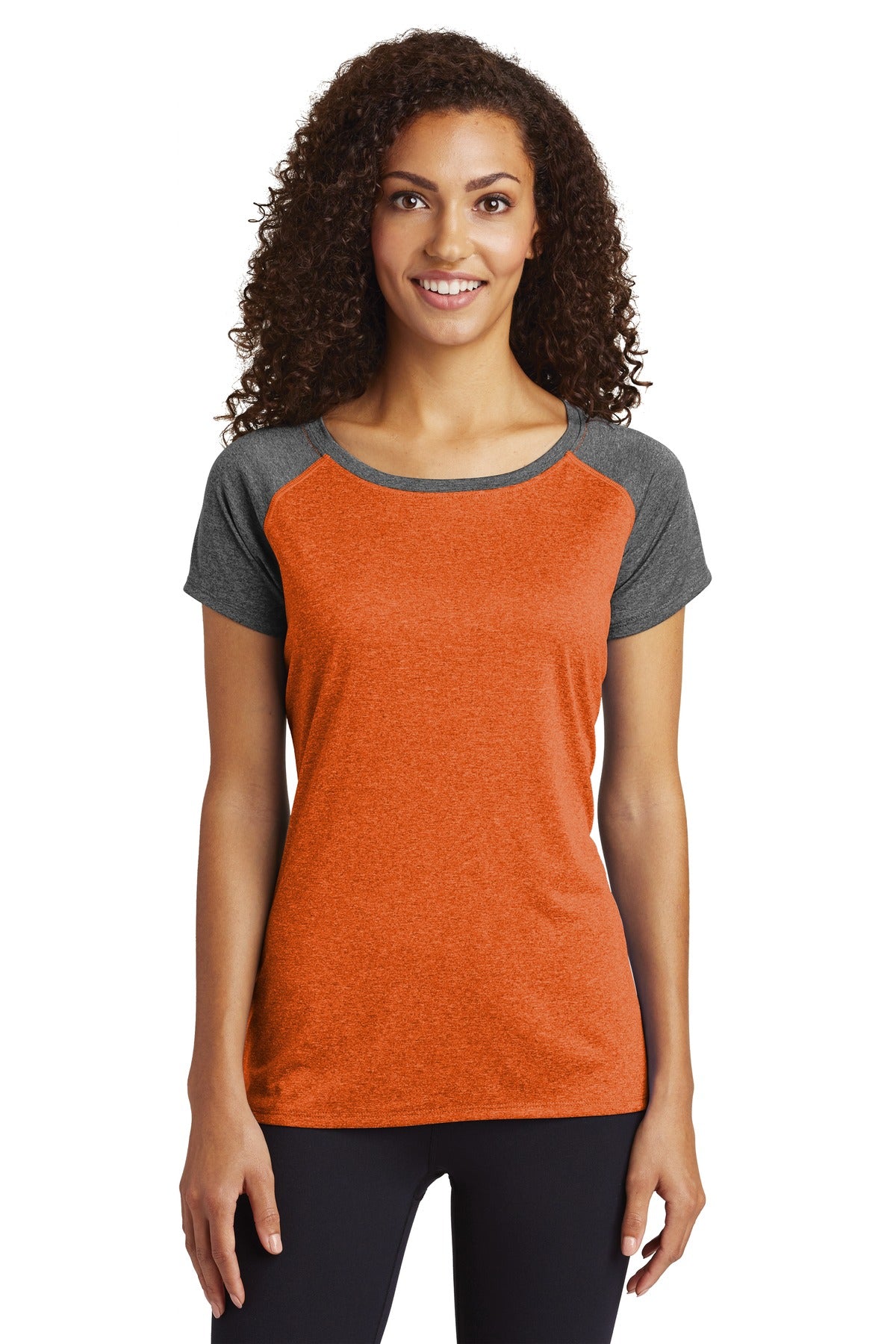 Sport-Tek LST362: Ladies Heather-On-Heather Contender Scoop Neck Tee