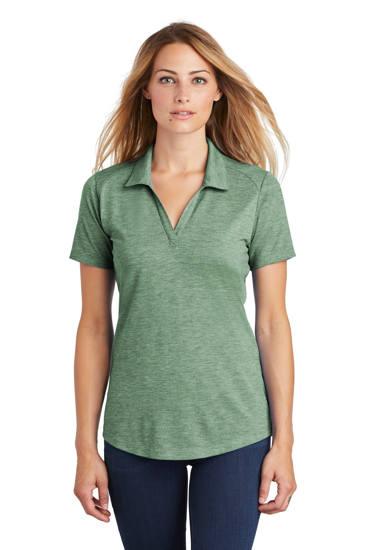Sport-Tek LST405: Ladies PosiCharge Tri-Blend Wicking Polo