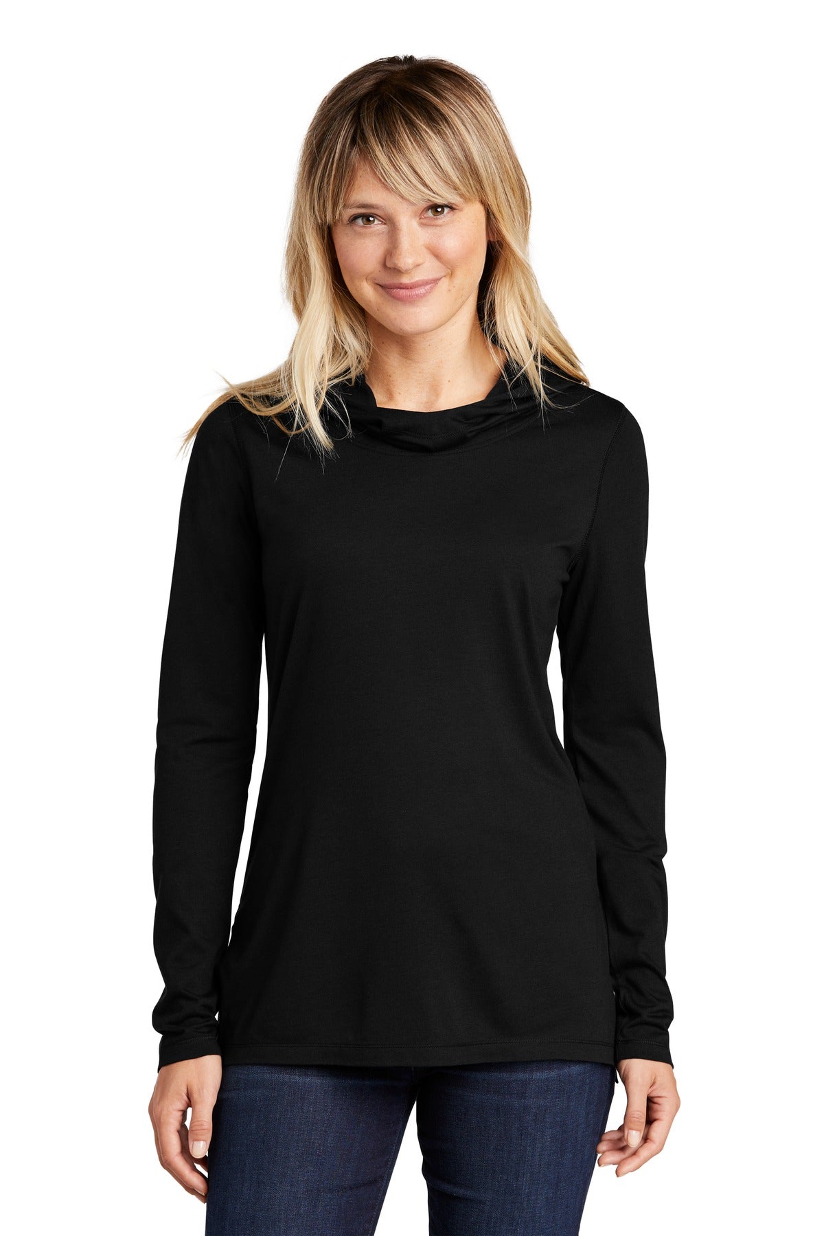 Sport-Tek LST406: Ladies PosiCharge Tri-Blend Wicking Long Sleeve Hoodie
