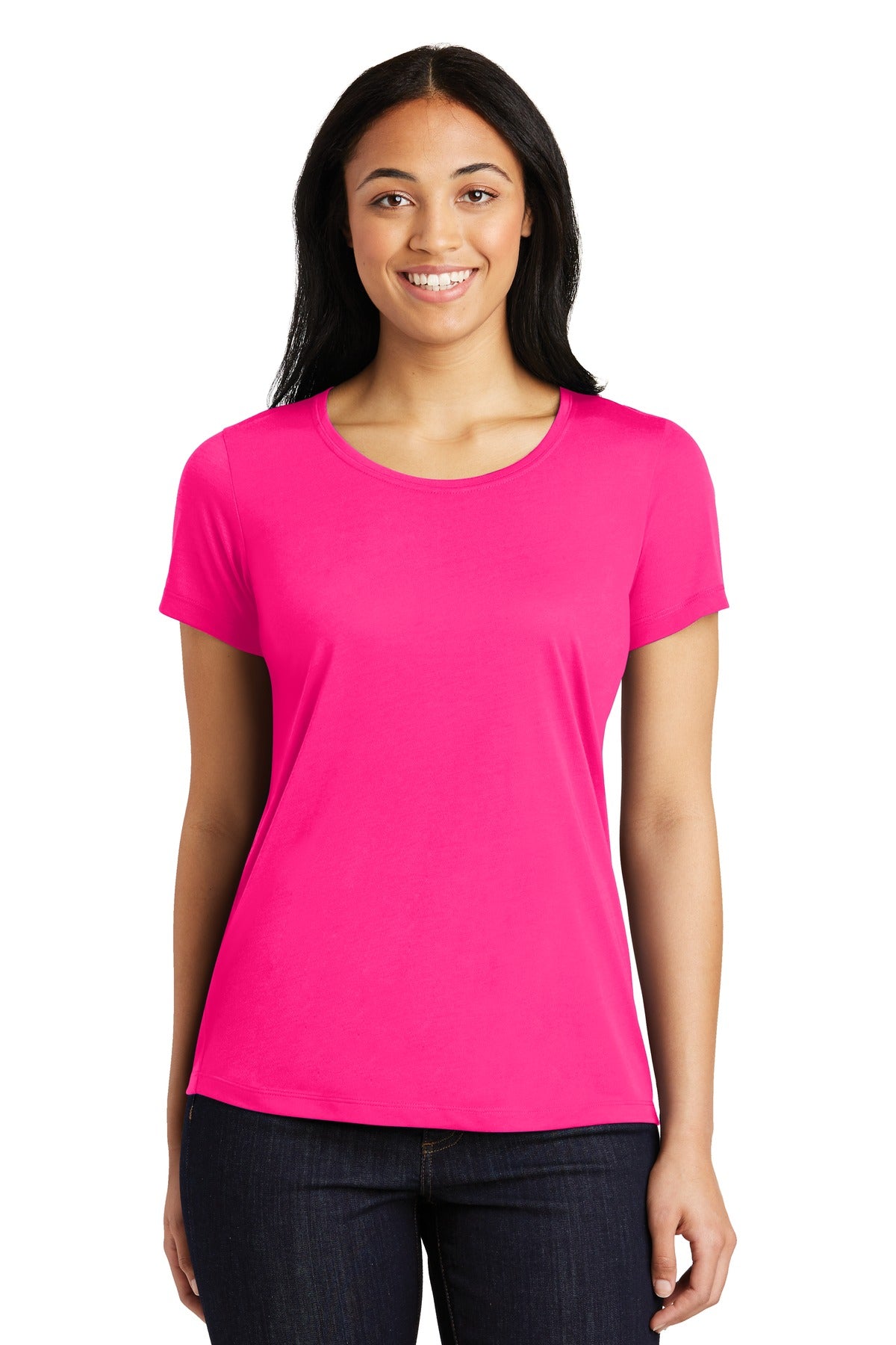 Sport-Tek LST450: Ladies Scoop Neck Tee